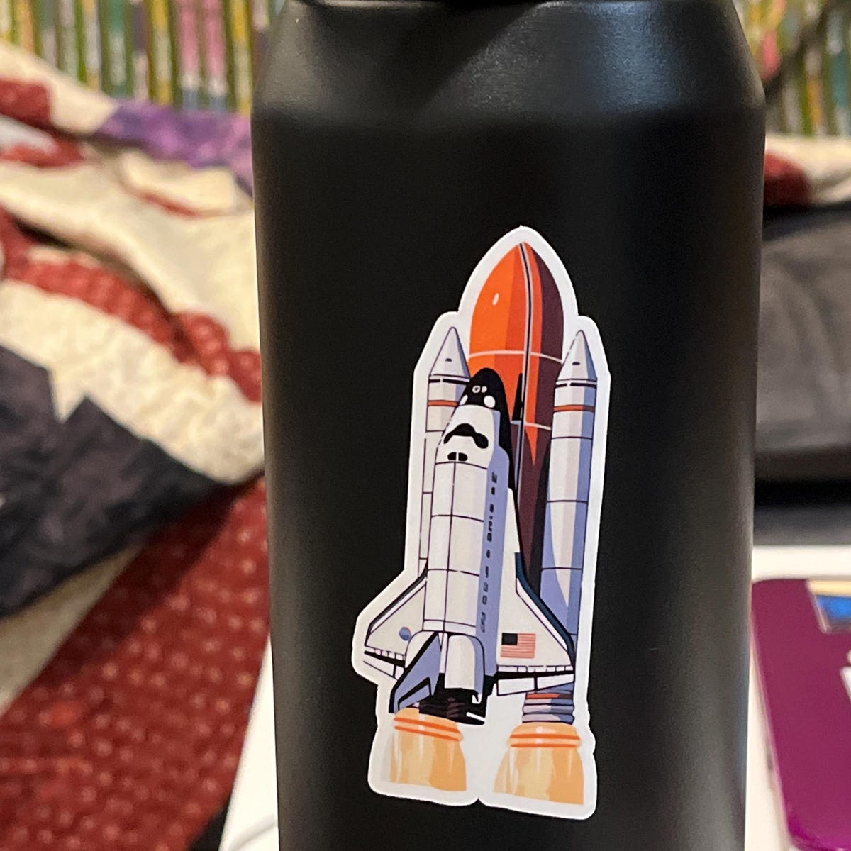 Space Shuttle Sticker | Space Shuttle Launch Sticker | Space Theme | Retro Sticker | Space Art | NASA Program