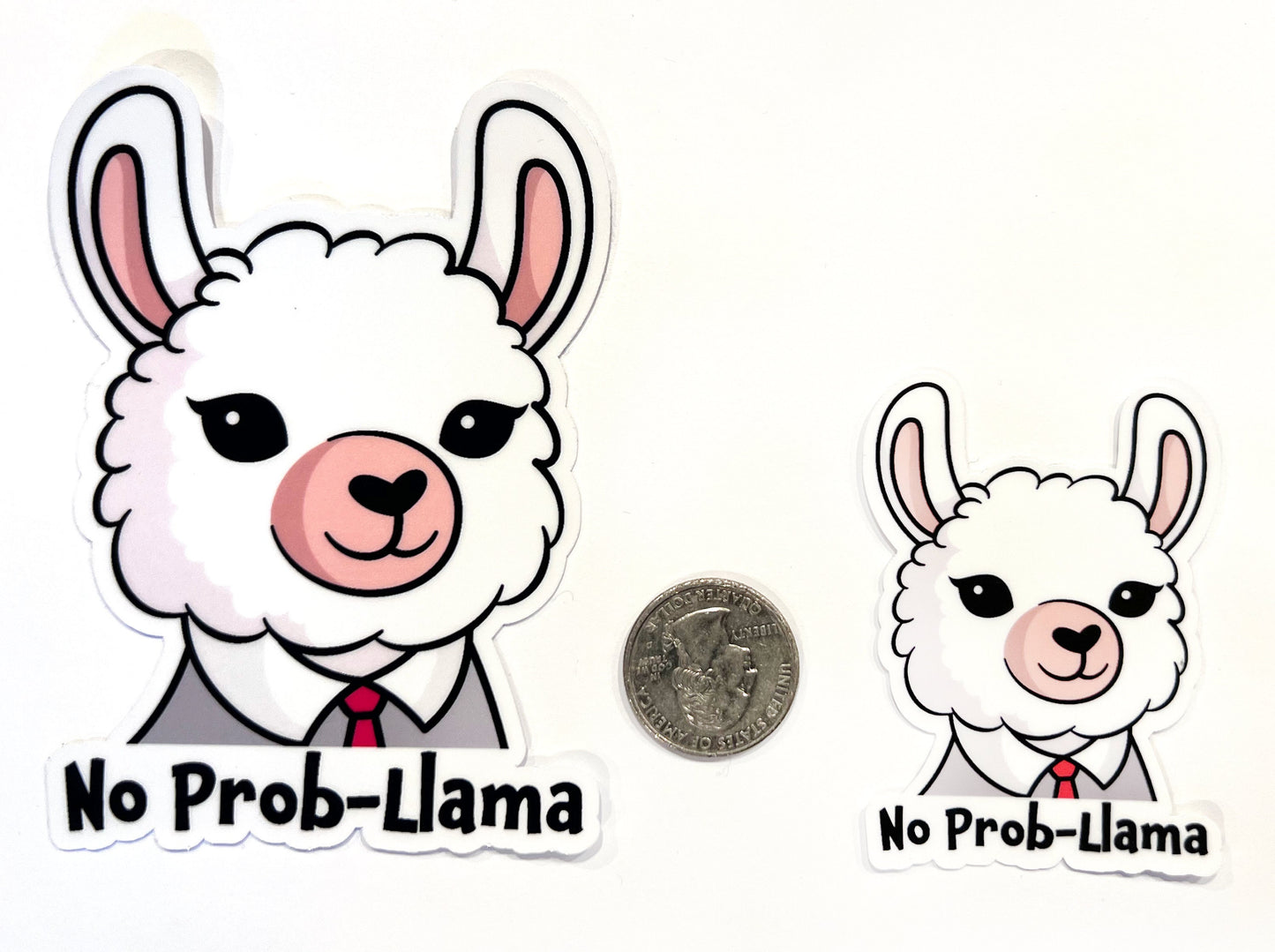 No Prob Llama Vinyl Sticker image 2