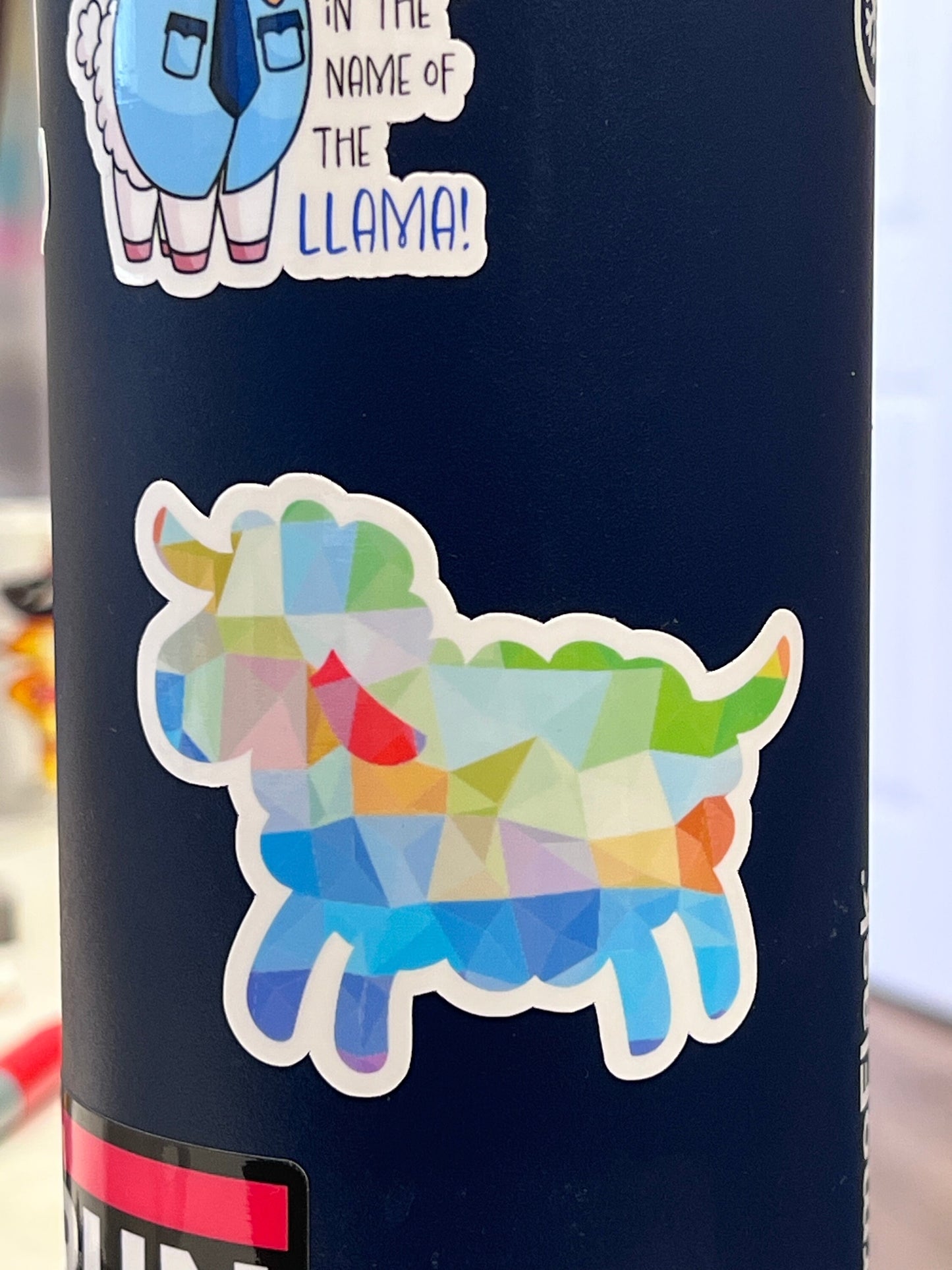 Colorful Sheep Vinyl Sticker image 3