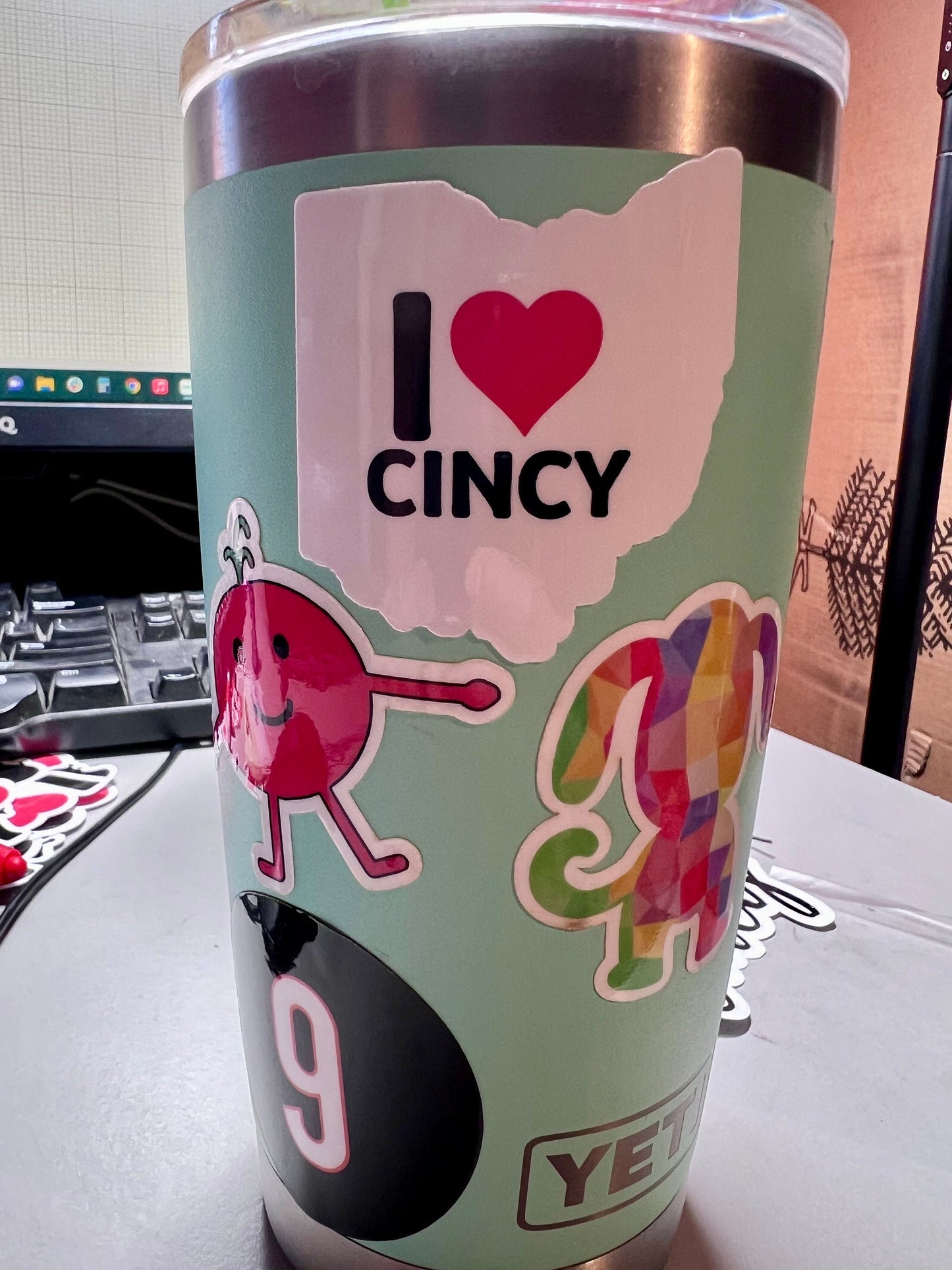 I Heart Cincy Vinyl Sticker image 3