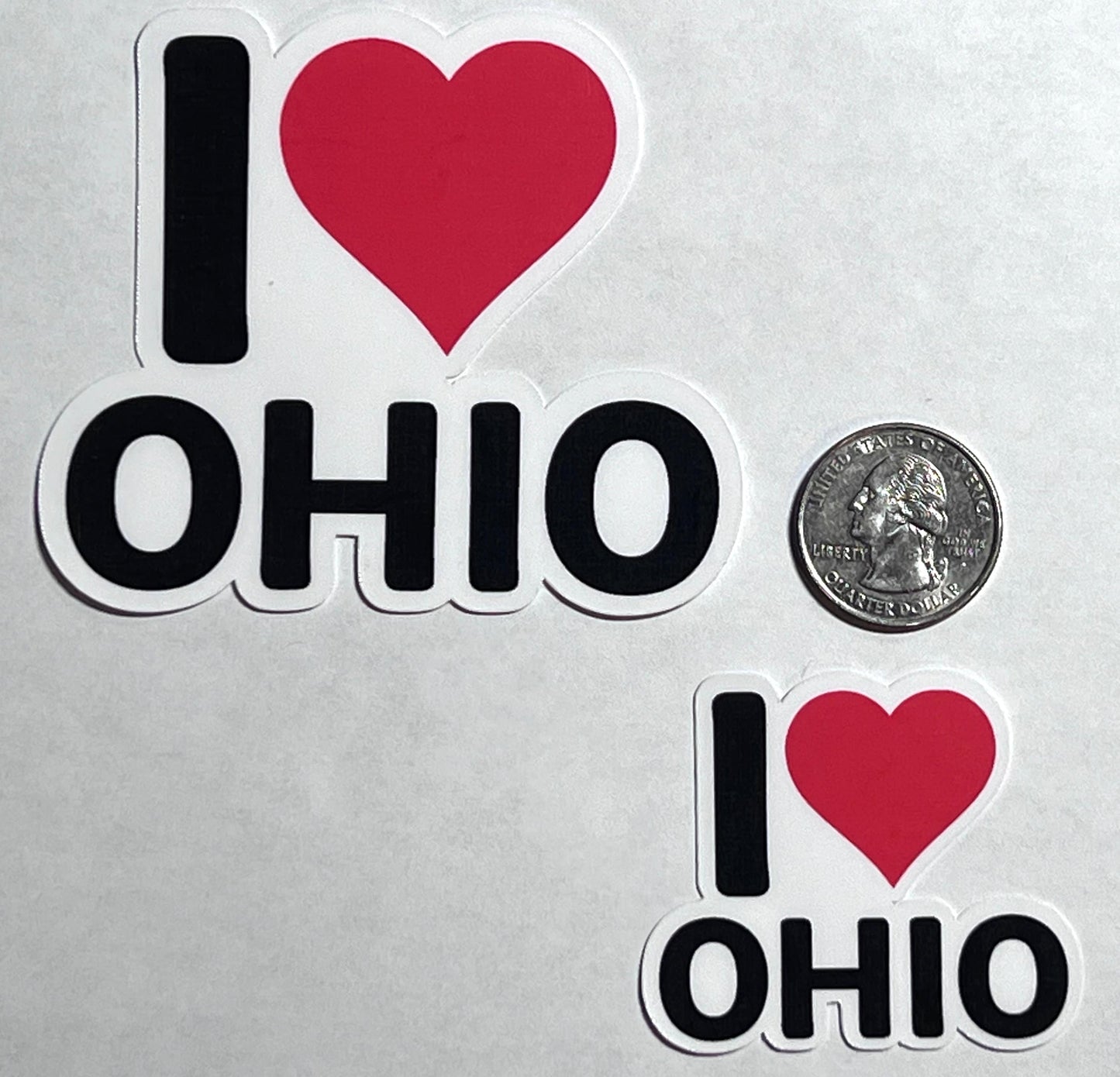 I Heart Ohio Vinyl Sticker image 2