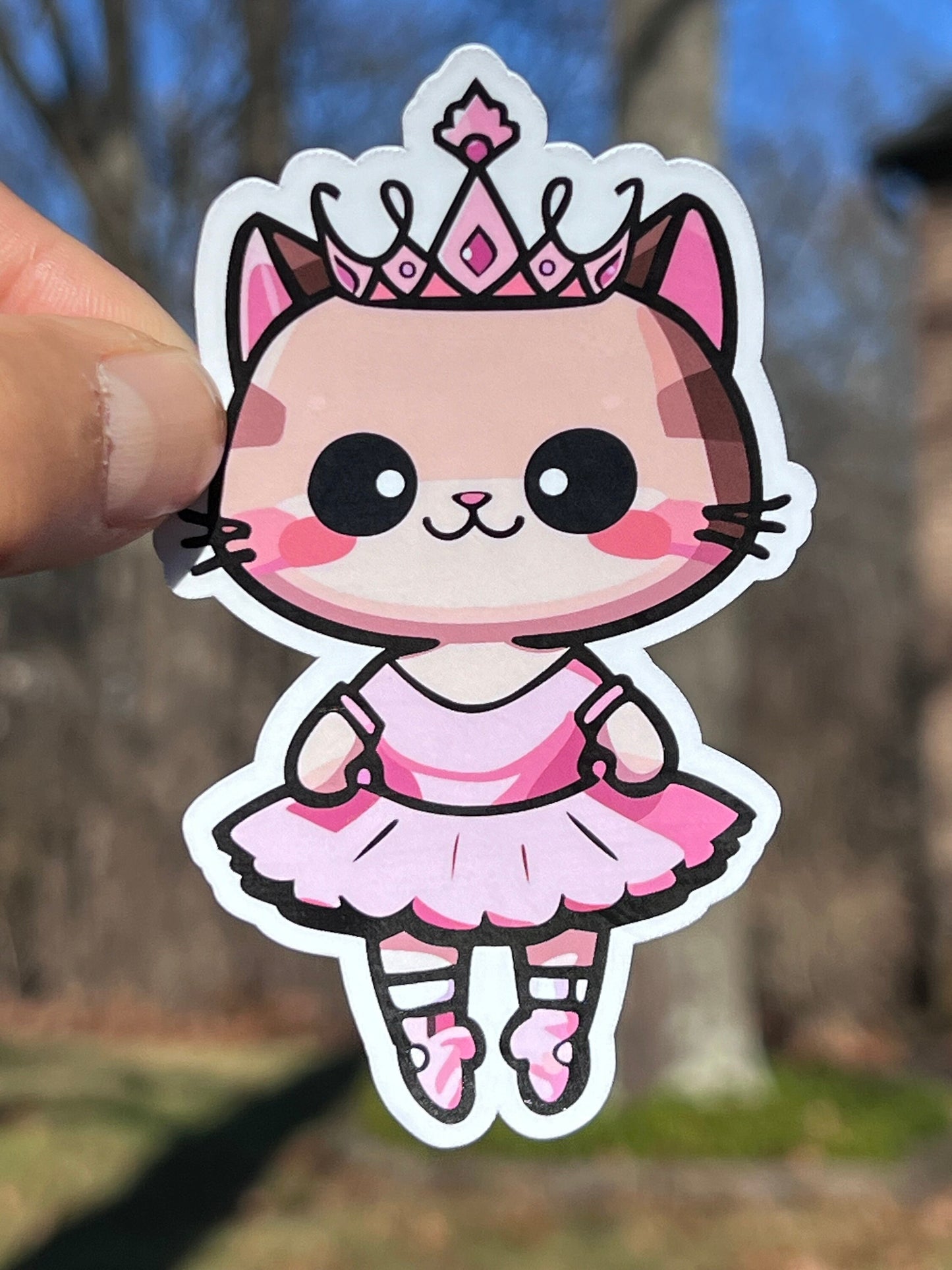 Ballerina Kitty Vinyl Sticker image 3