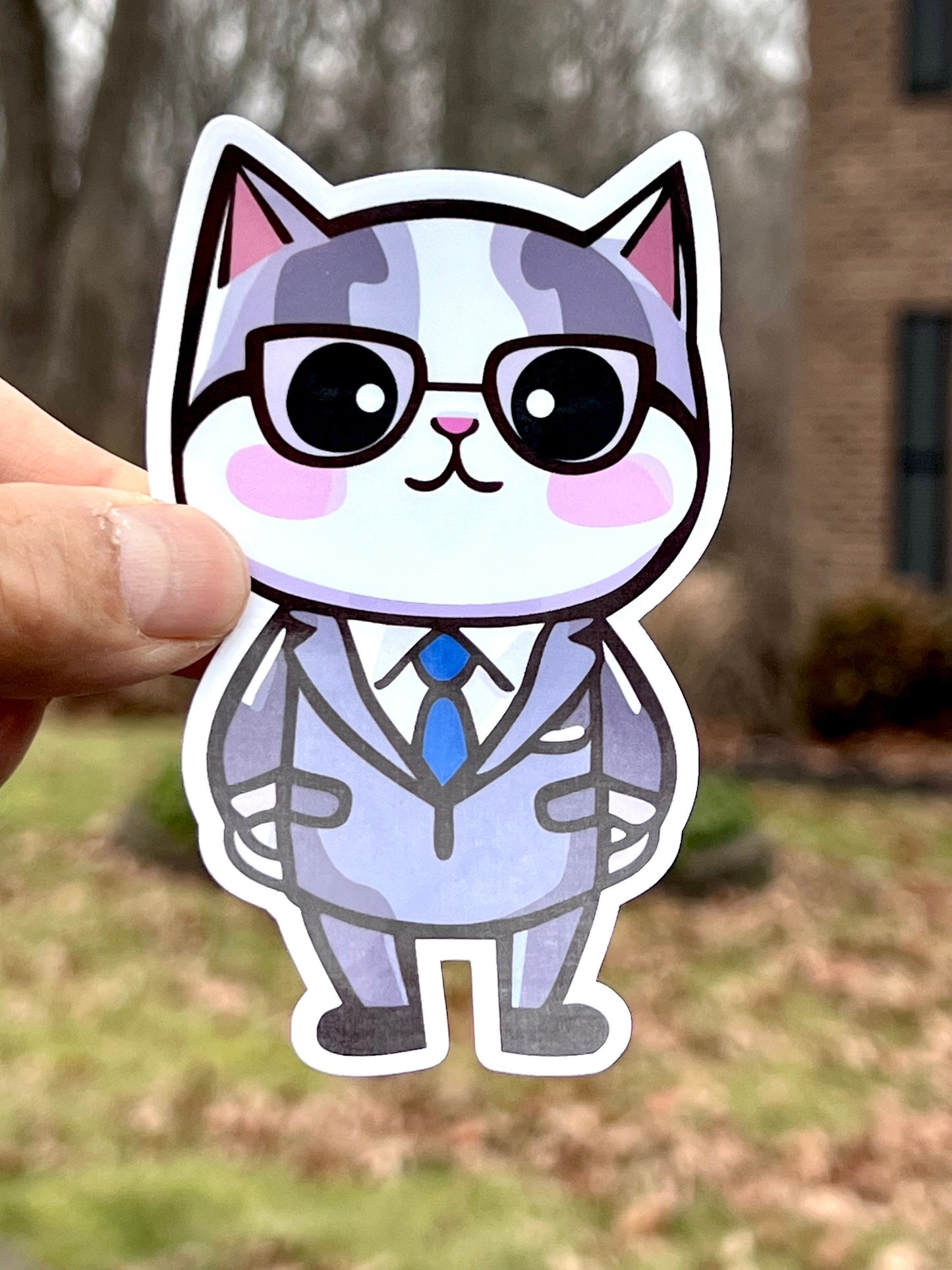 Boss Cat Business Vinyl Sticker image 3