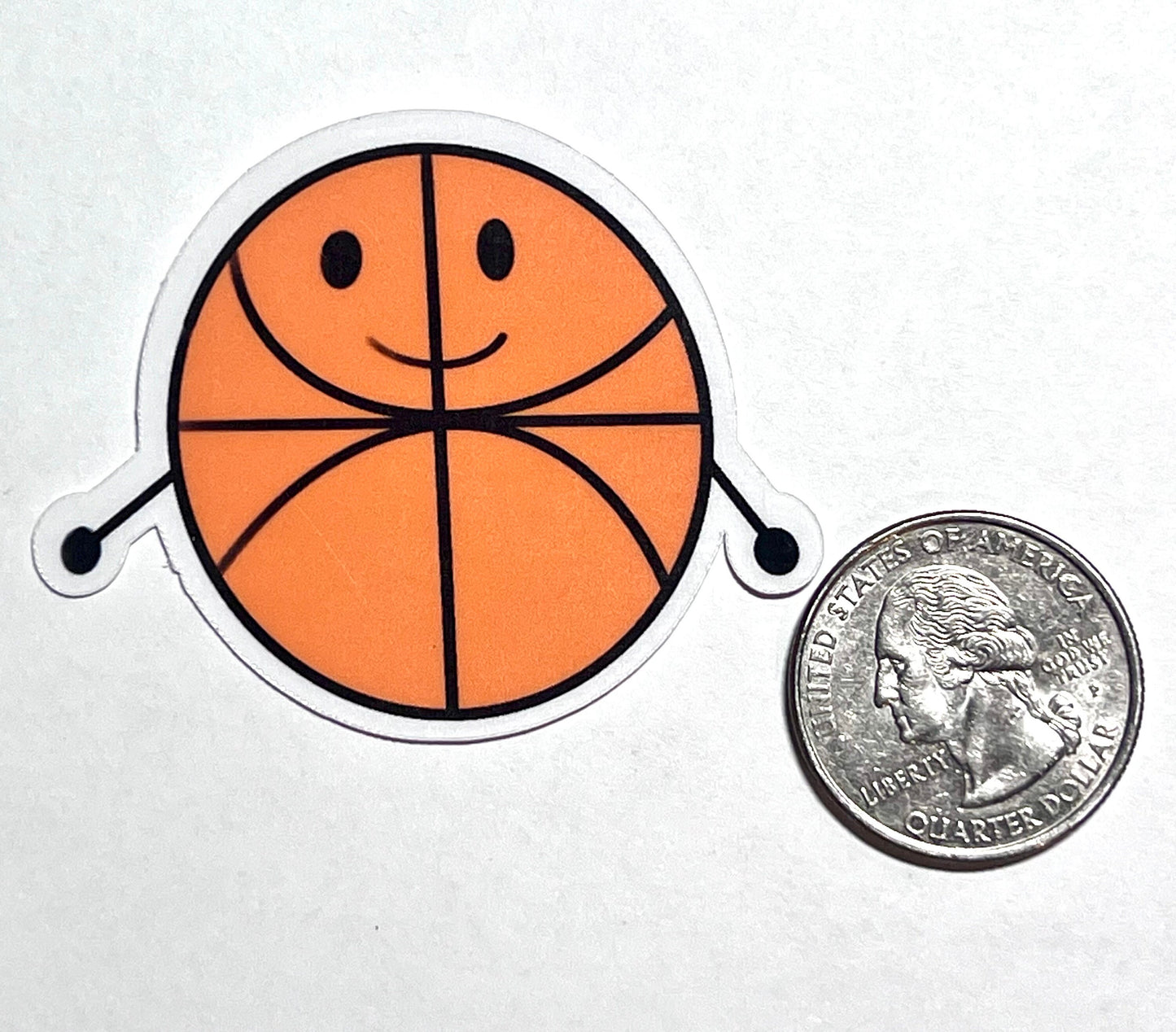 Cartoon Basketball Vinyl Sticker image 2