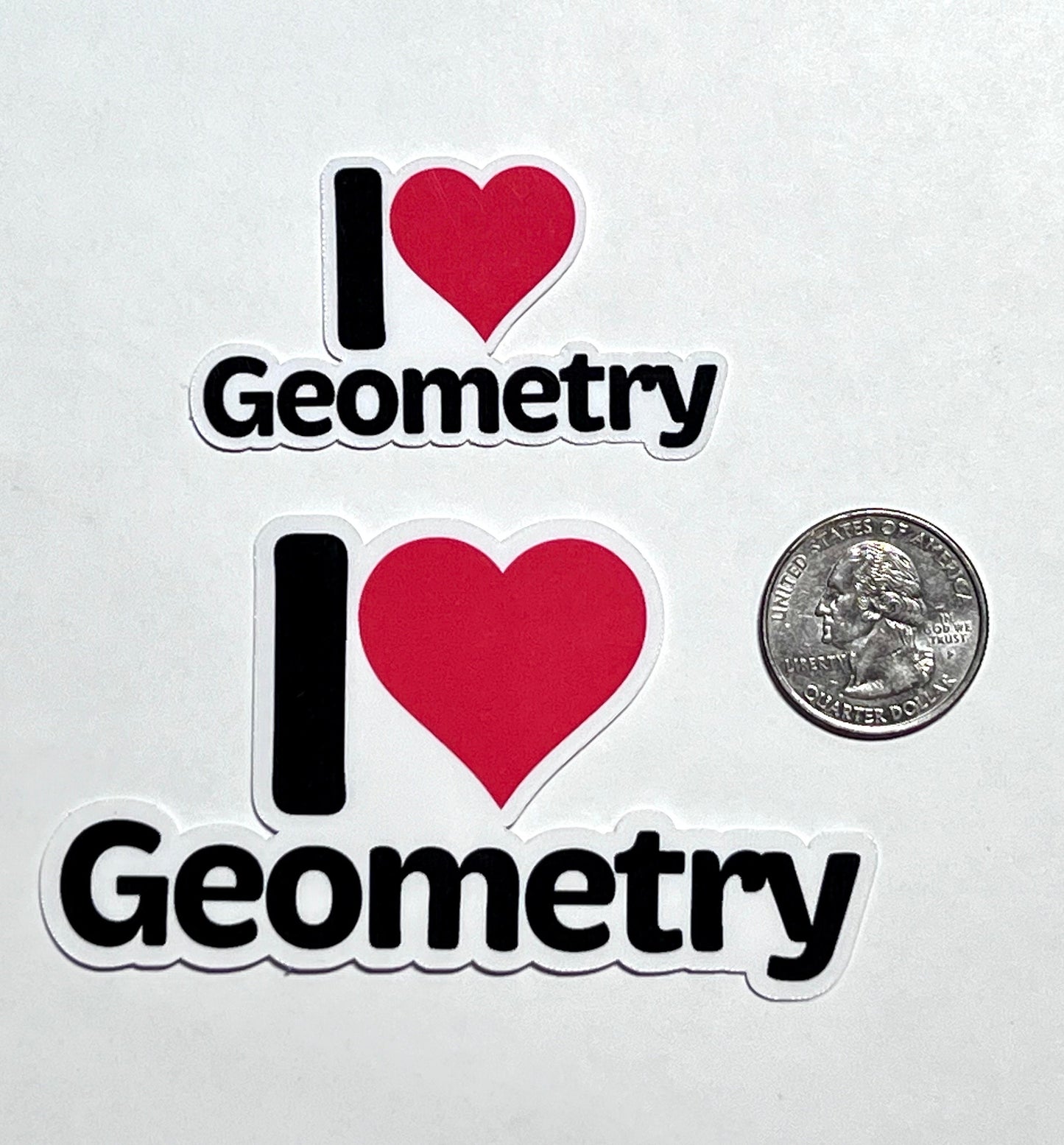 I Heart Geometry Vinyl Sticker image 2