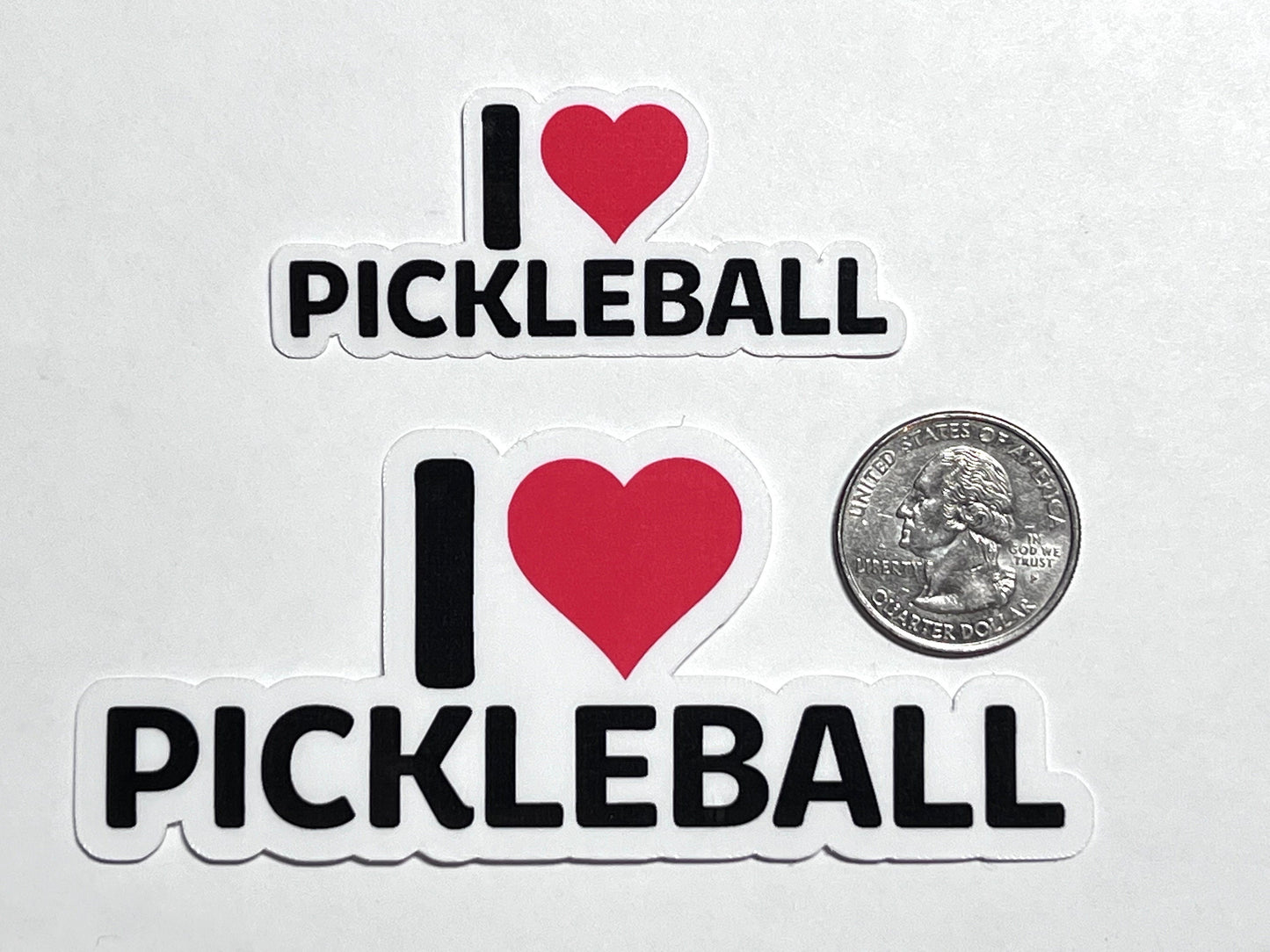 I Heart Pickleball Vinyl Sticker image 2