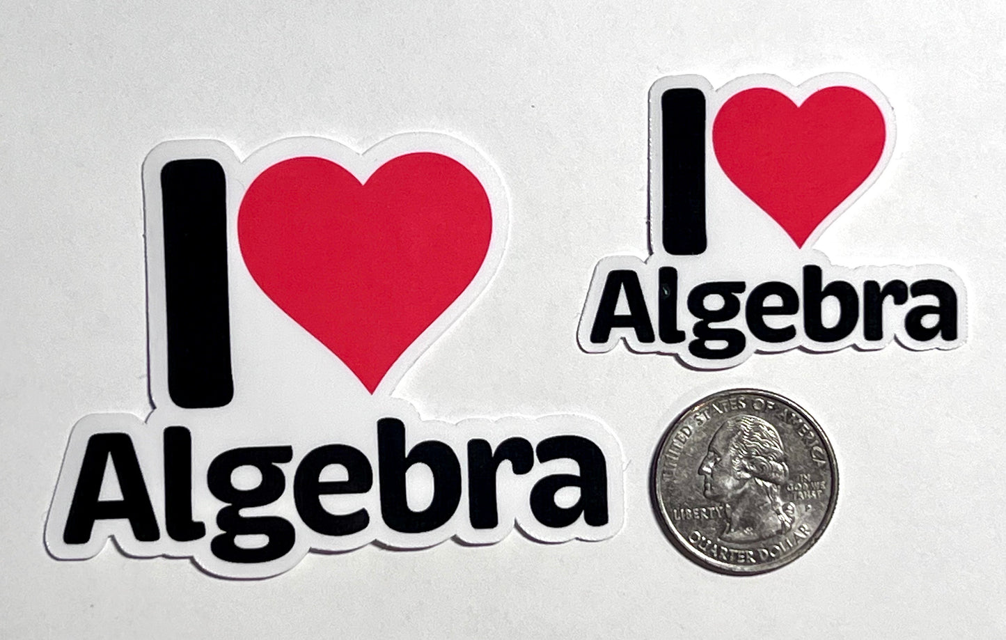 I Heart Algebra Vinyl Sticker image 2