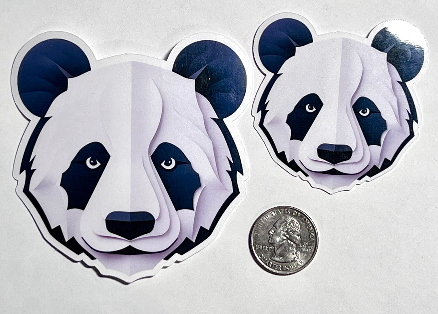 Geometric Panda Head Vinyl Sticker image 2