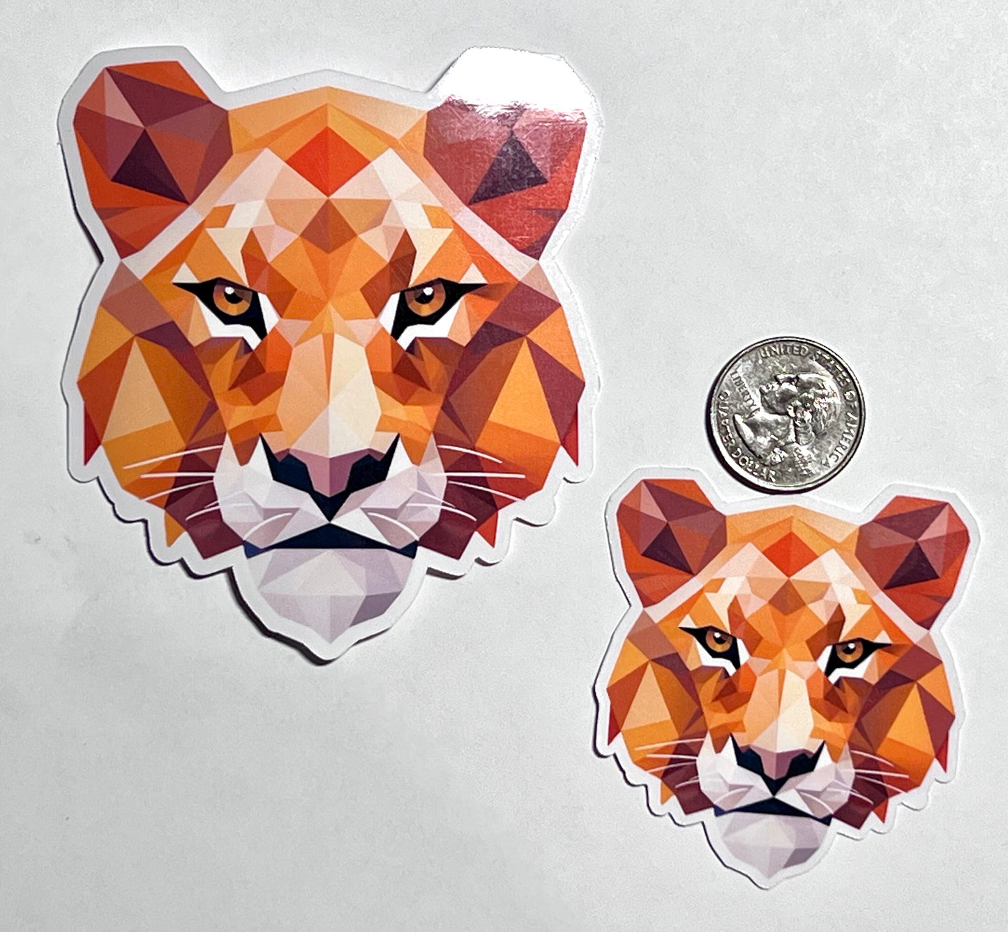 Geometric Lioness Head Vinyl Sticker image 2