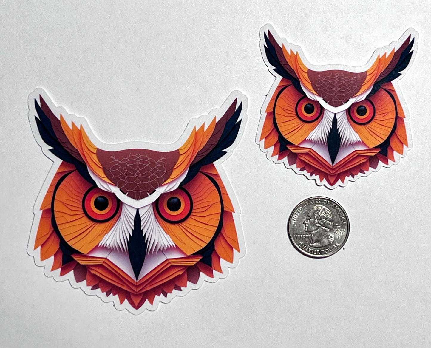 Great Horned Owl Vinyl Sticker image 2