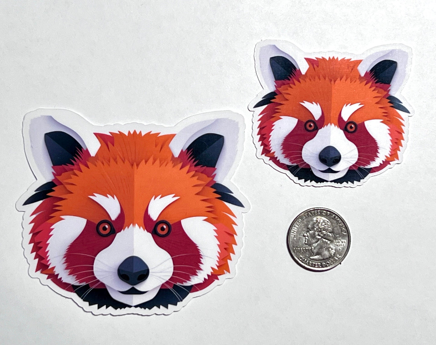 Red Panda Head Vinyl Sticker image 2