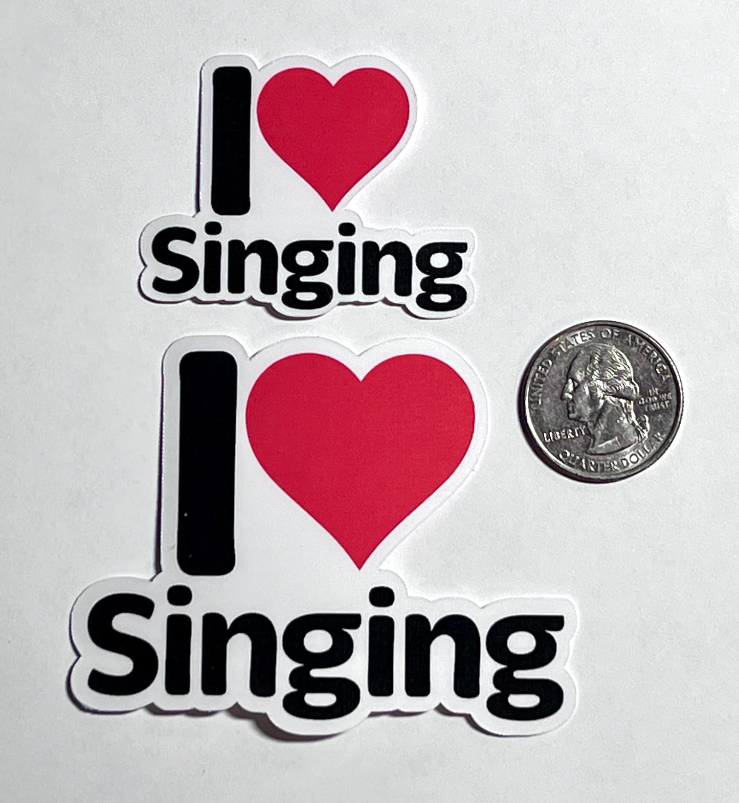 I Heart Singing Vinyl Sticker image 2