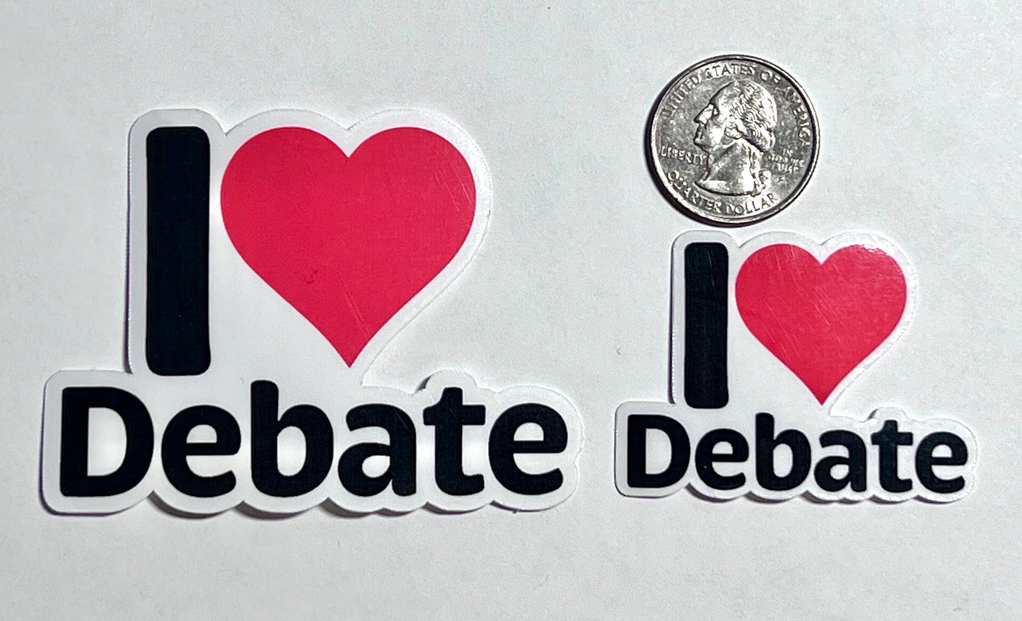 I Heart Debate Vinyl Sticker image 2