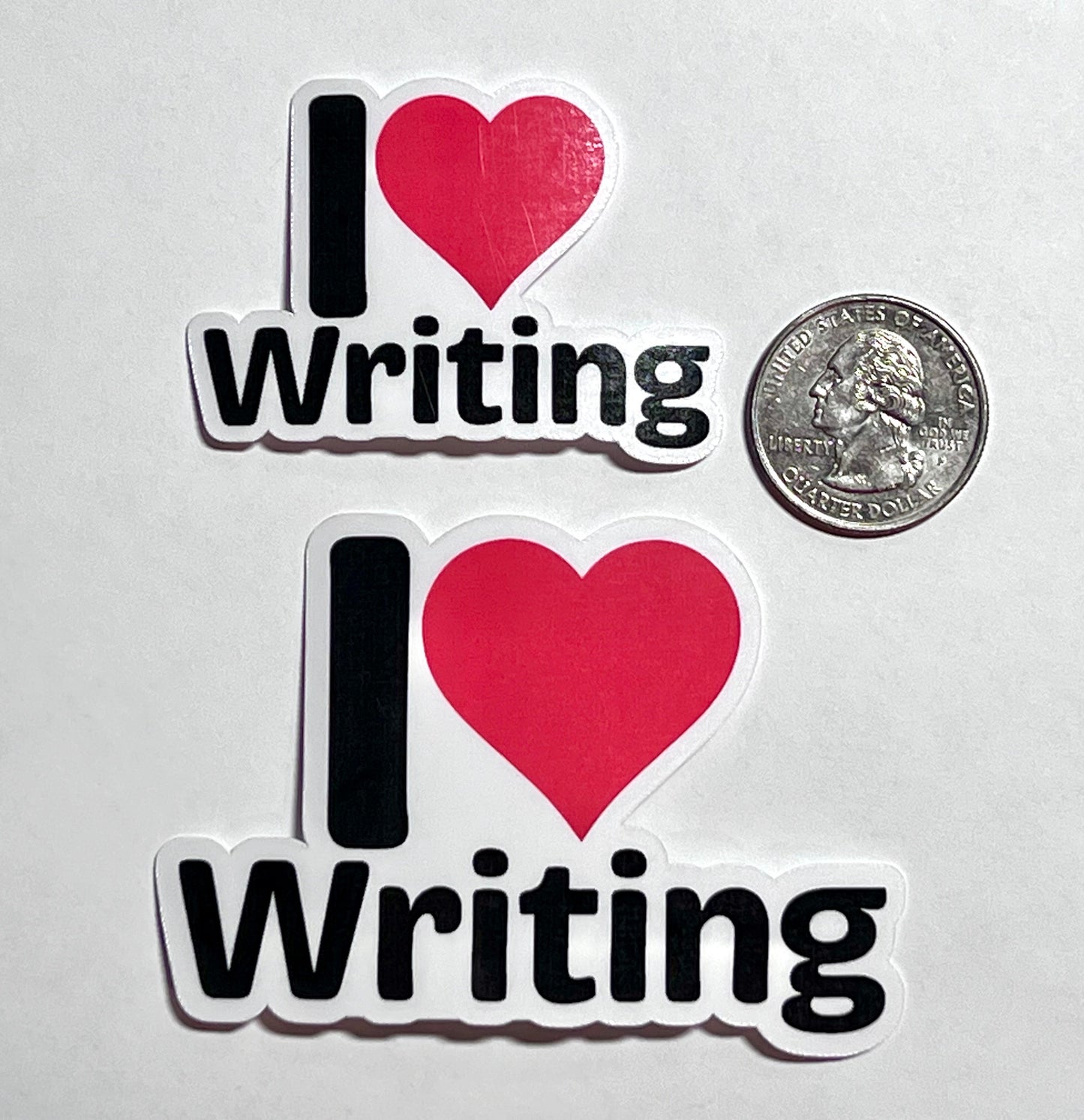 I Heart Writing Vinyl Sticker image 2