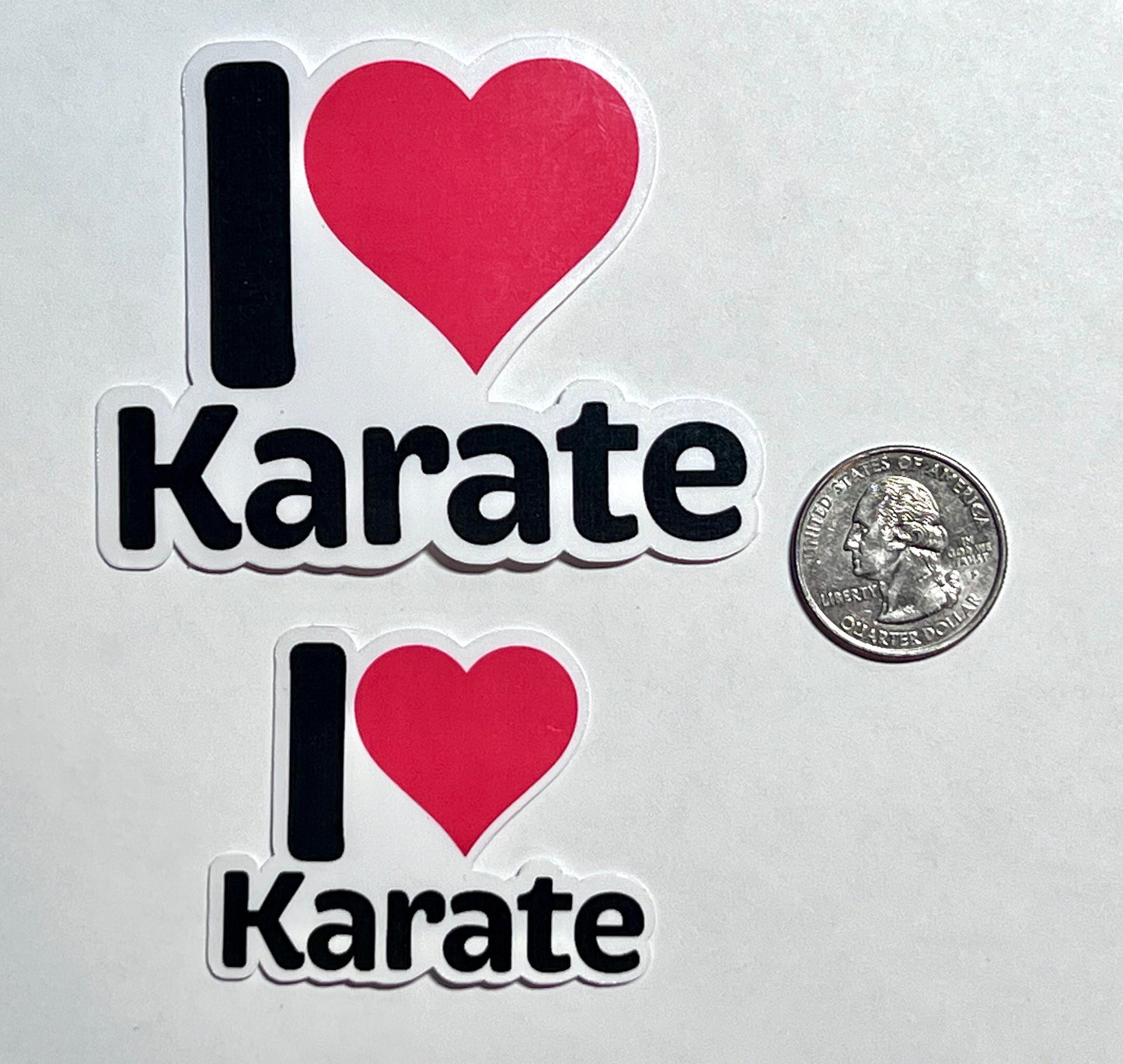 I Heart Karate Vinyl Sticker image 2