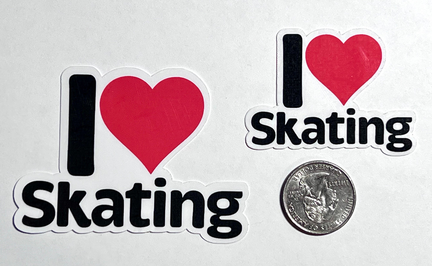 I Heart Skating Vinyl Sticker image 2