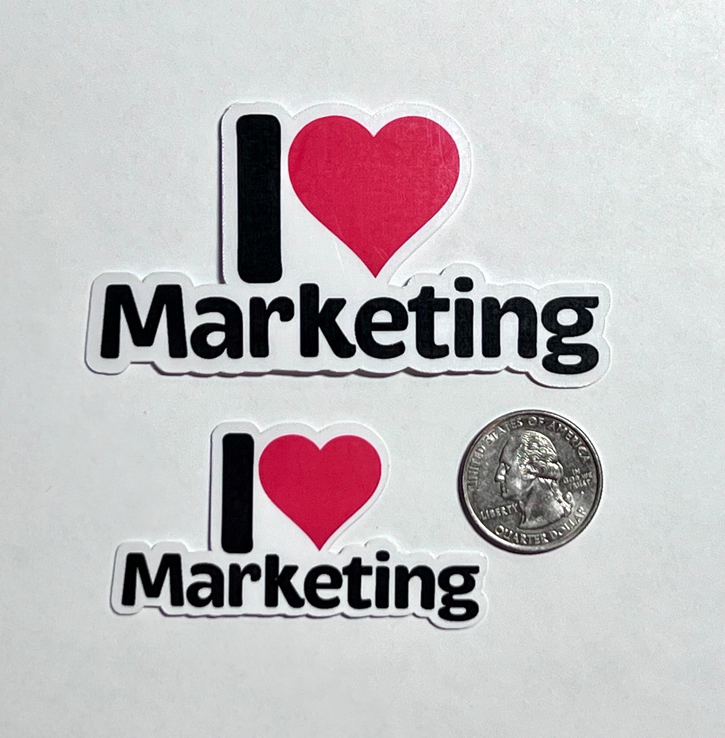 I Love Marketing Vinyl Sticker image 2