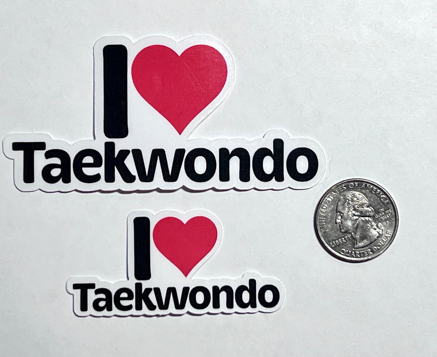 I Heart Taekwondo Vinyl Sticker image 2