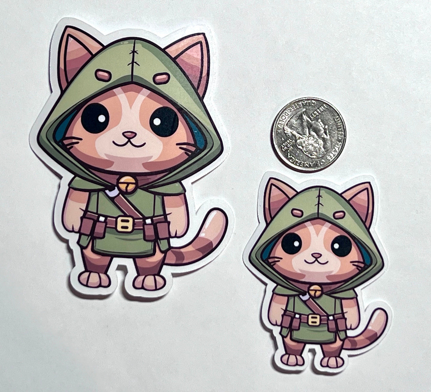 Robin Hood Cat Vinyl Sticker image 2
