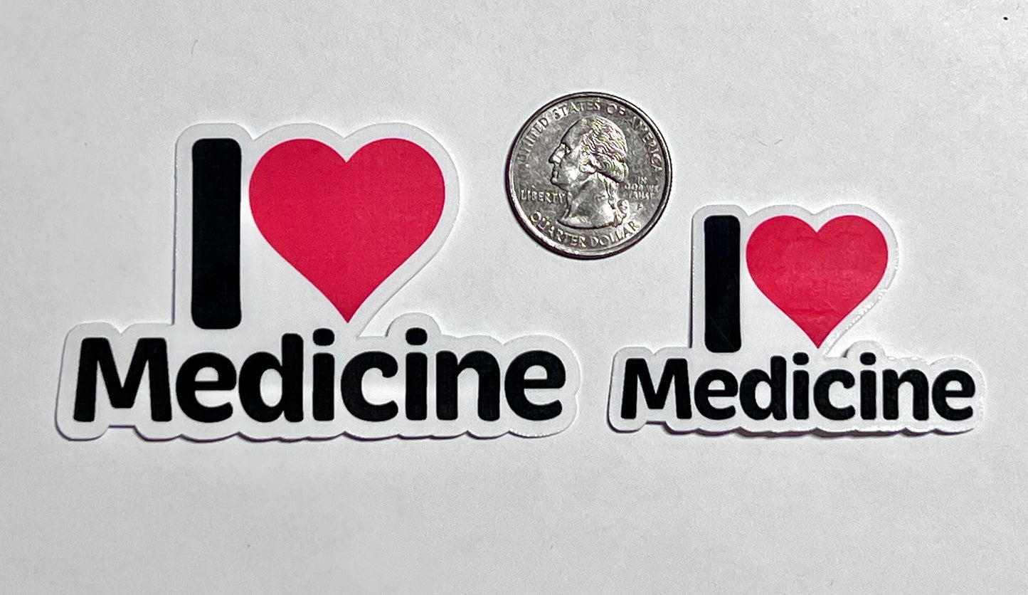 I Heart Medicine Vinyl Sticker image 2