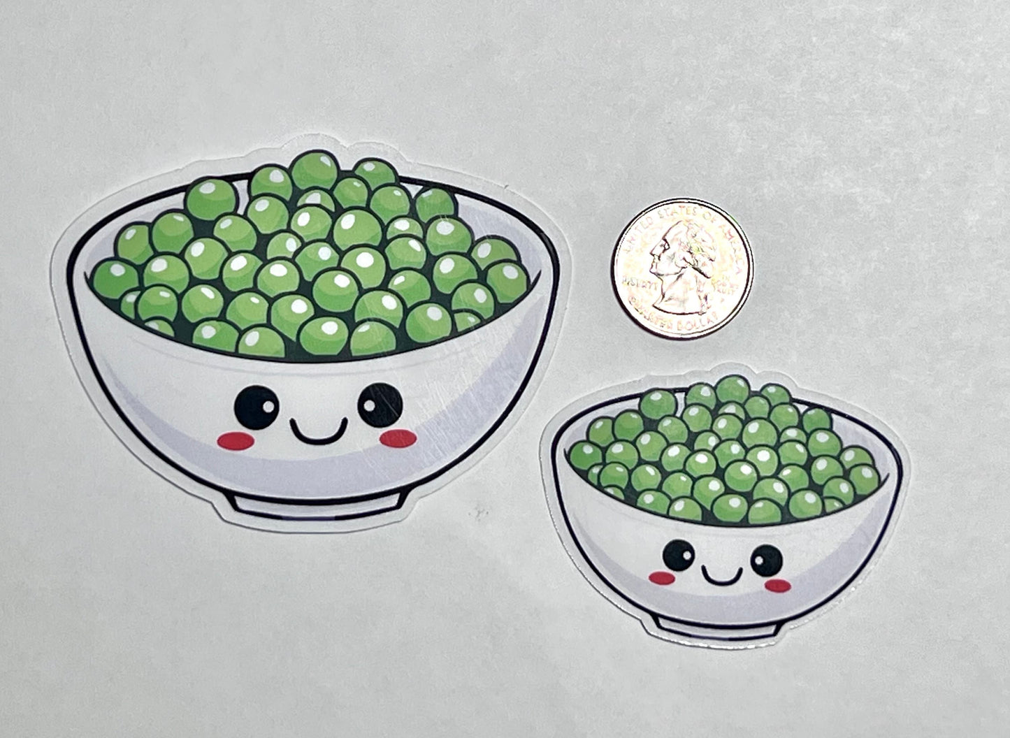 Green Bowl Peas Vinyl Sticker image 2