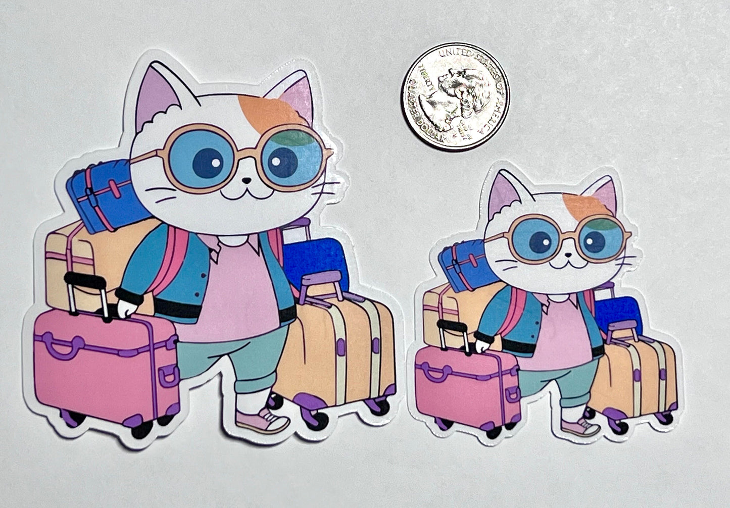Travel Cat Vinyl Sticker image 2