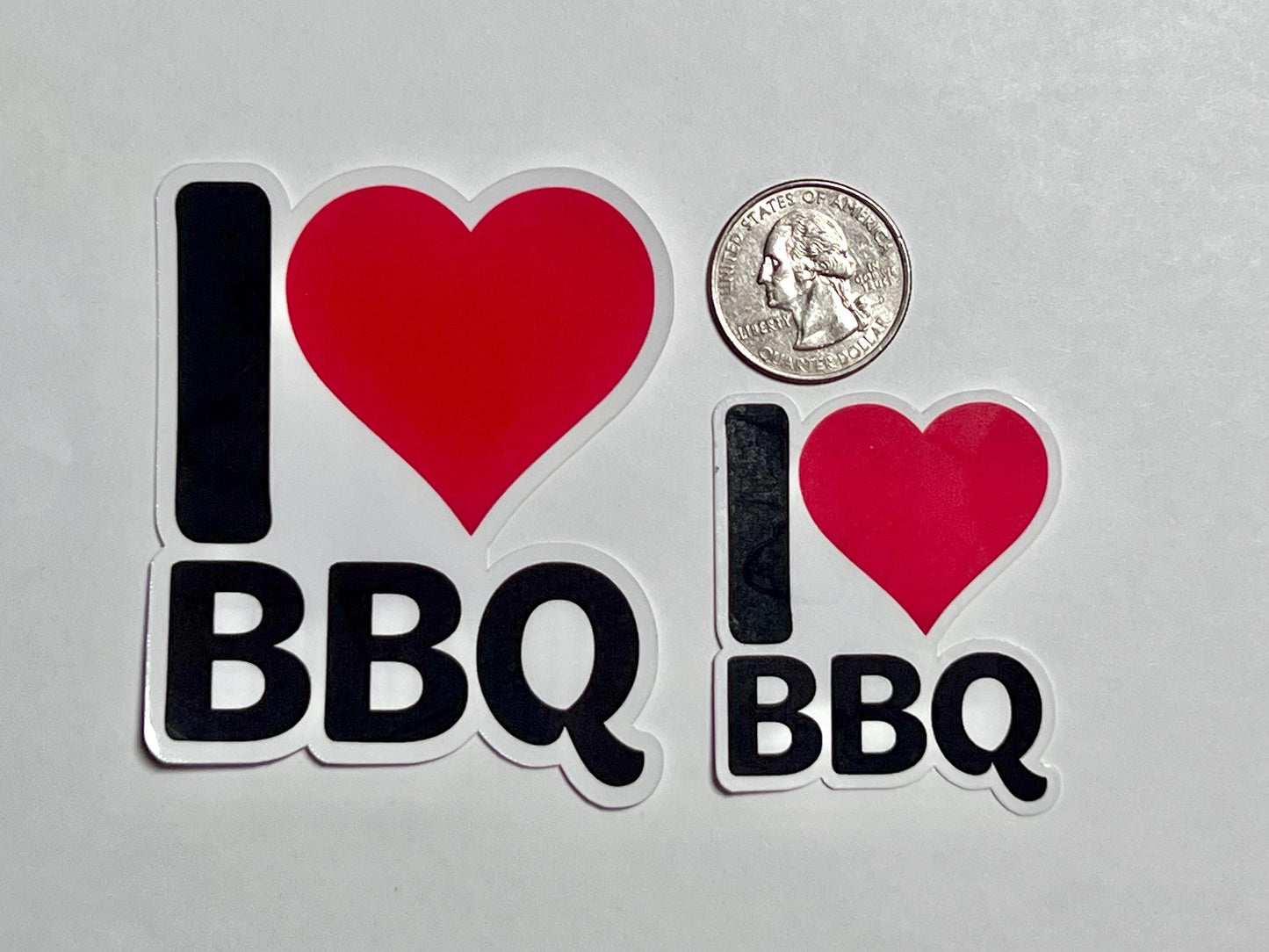 I Heart BBQ Vinyl Sticker image 2