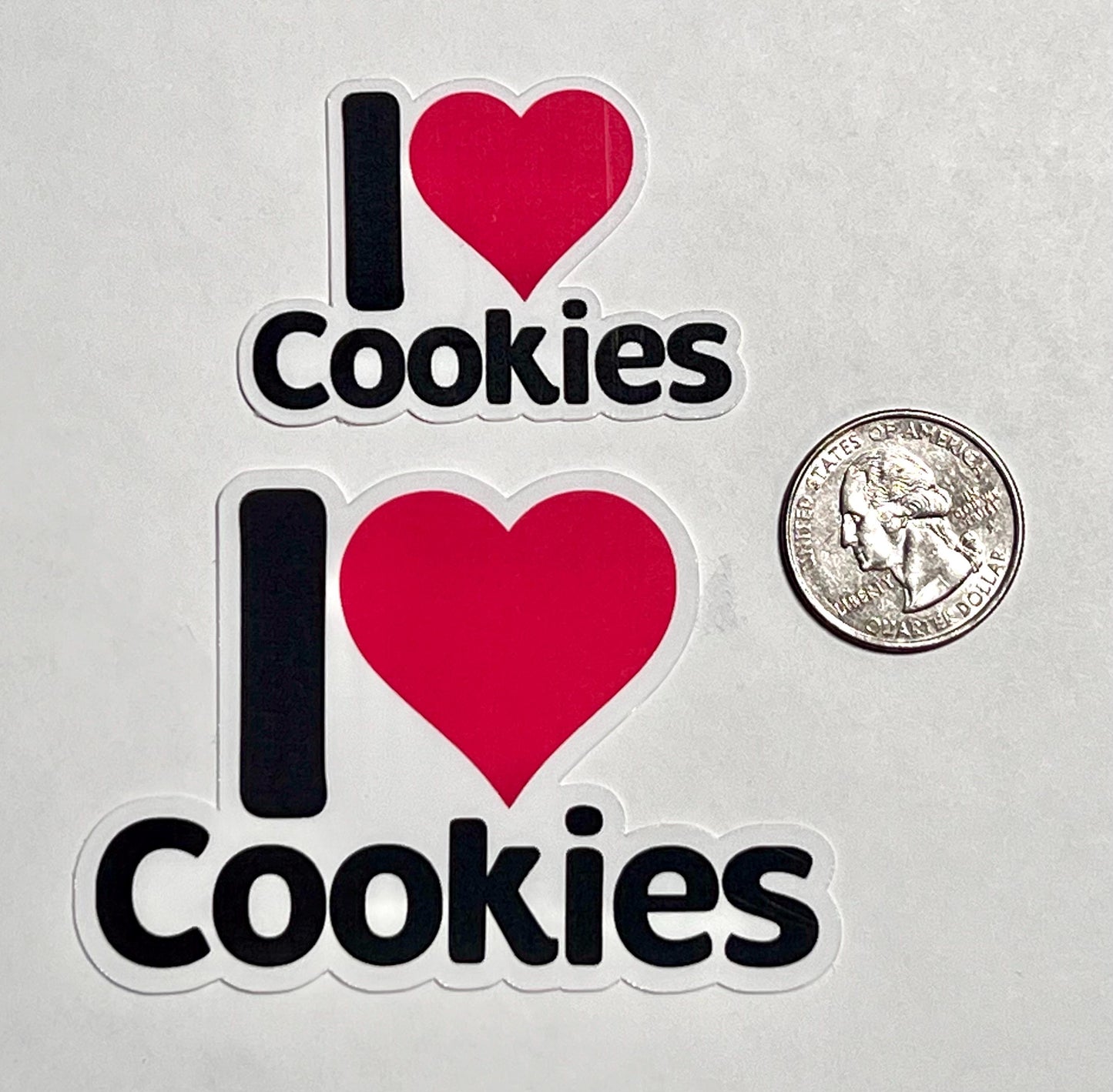 I Heart Cookies Vinyl Sticker image 2