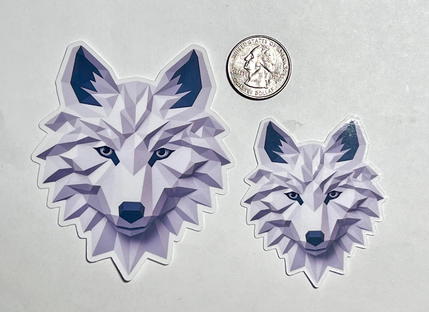 Geometric Arctic Wolf Vinyl Sticker image 2