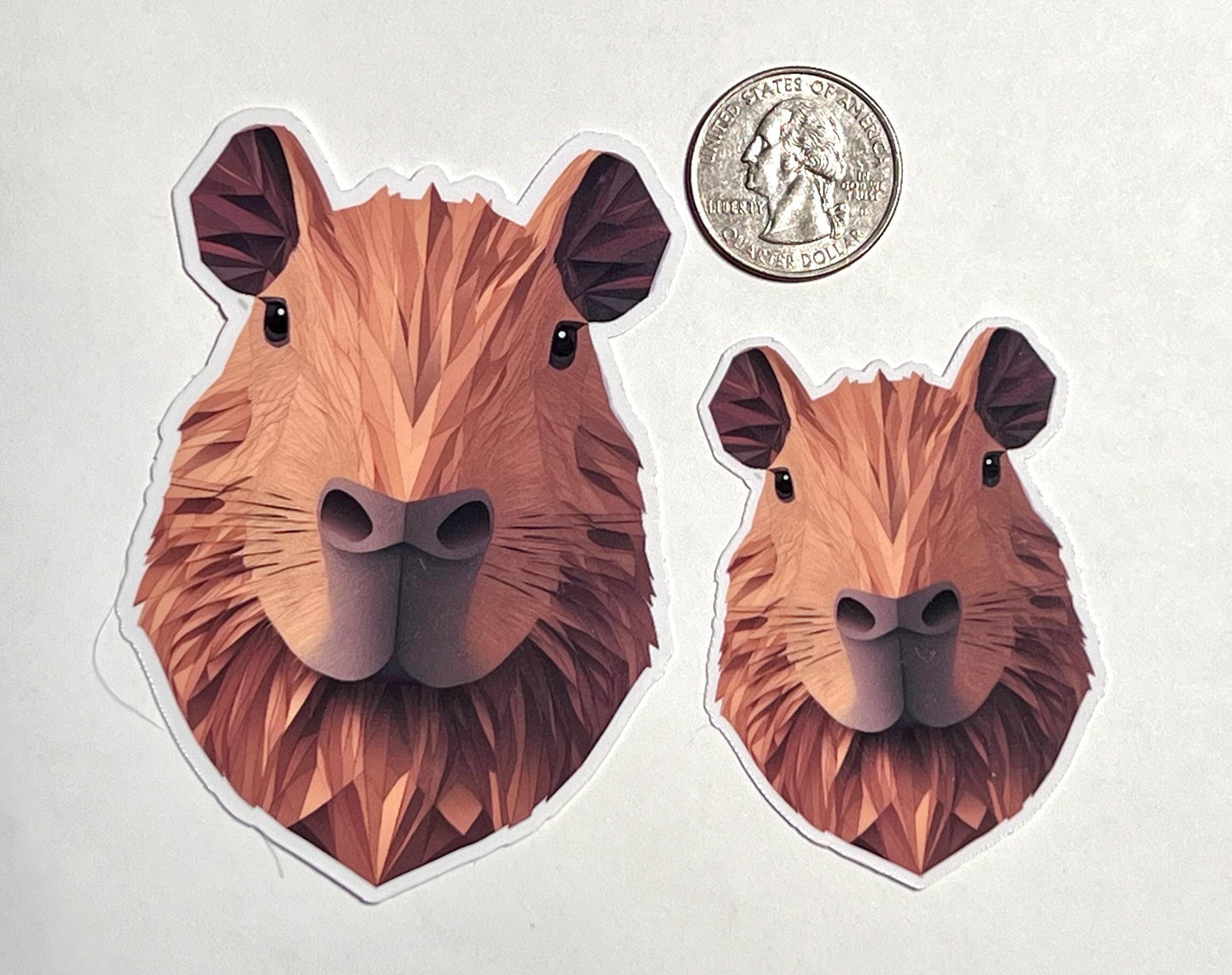 Geometric Capybara Vinyl Sticker image 2
