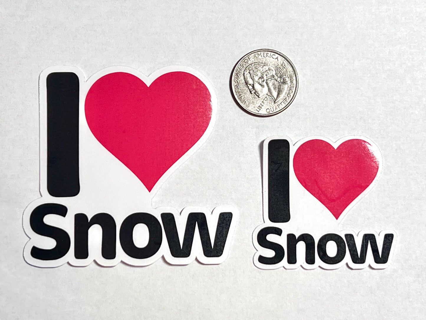 I Heart Snow Vinyl Sticker image 2