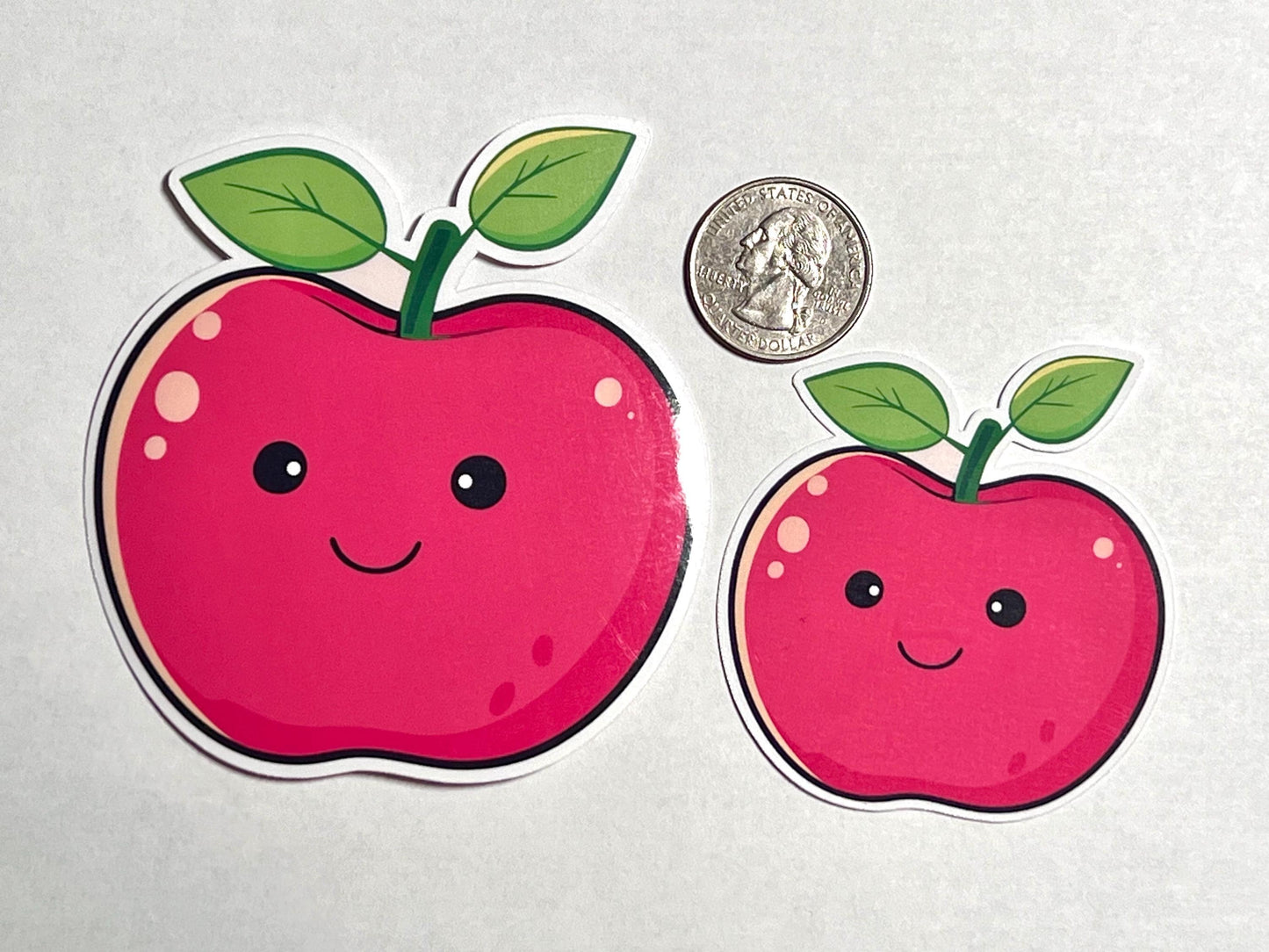 Red Apple Vinyl Sticker image 2