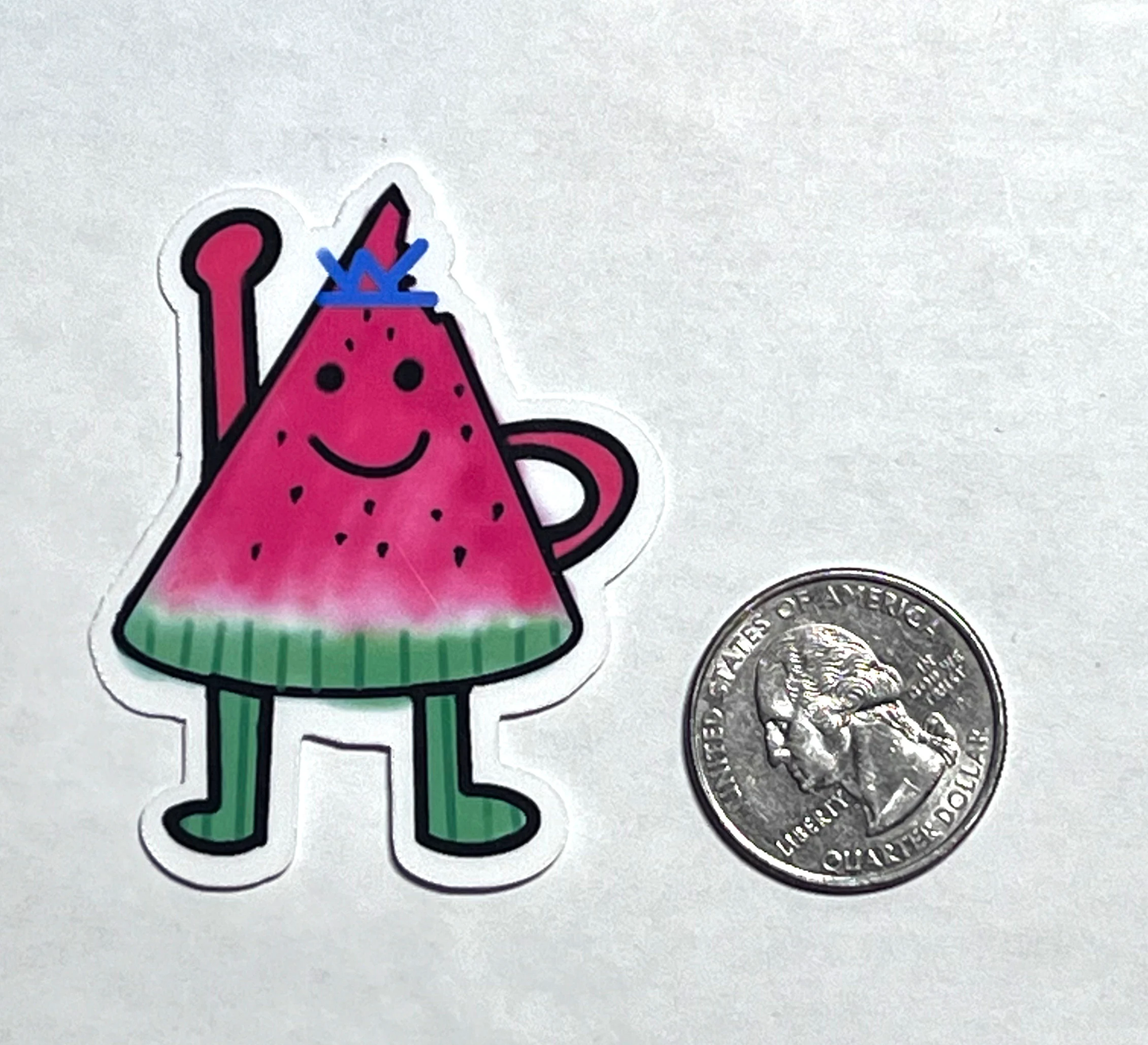 Ms. Princess Watermelon- Cute Watermelon- Waterproof Vinyl Sticker