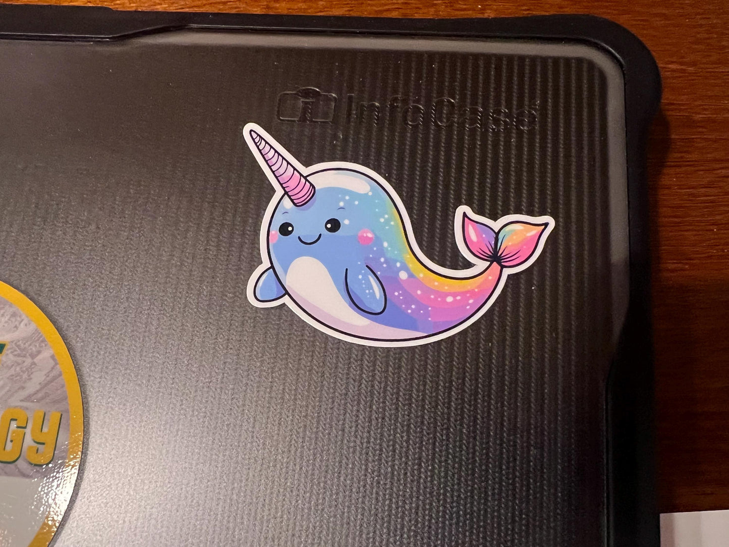 Rainbow Narwhal Sticker | Cute Narwhal Whale Sticker | Unicorn of the Sea | Sea Animal