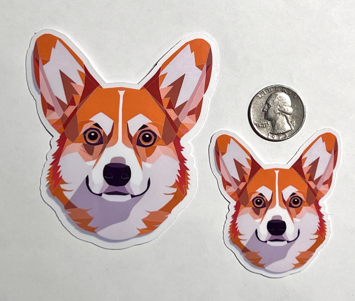 Corgi Sticker | Welsh Corgi Geometric Design Vinyl Sticker
