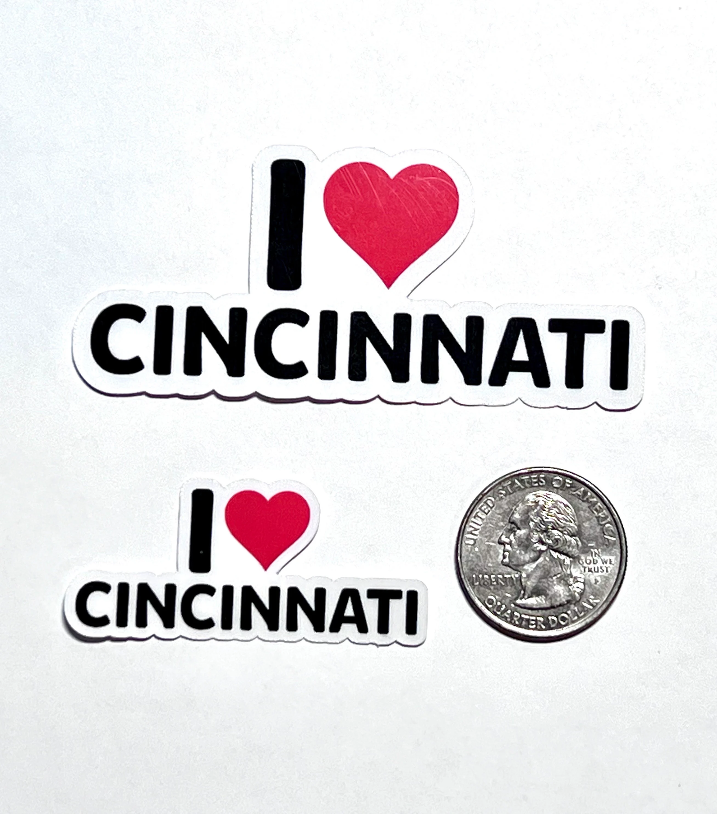 I Love Cincinnati Sticker | I Heart Cincinnati Vinyl Sticker | Queen City