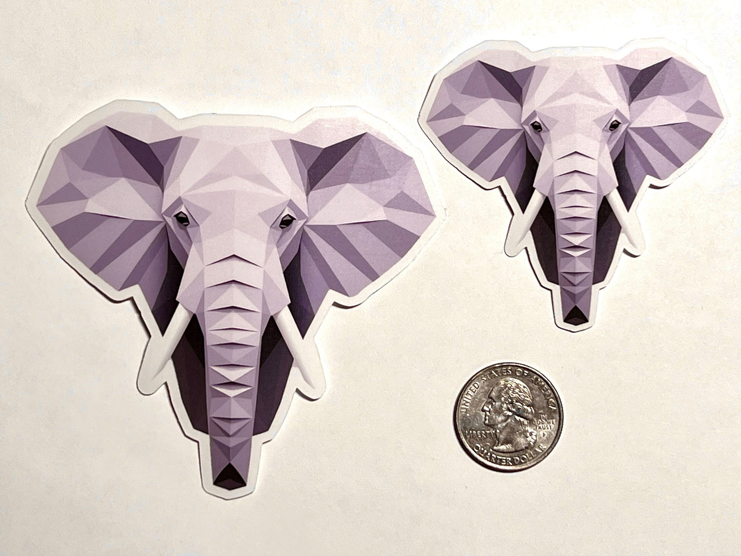 Elephant Sticker | Stylized Geometric Elephant Head Vinyl Sticker