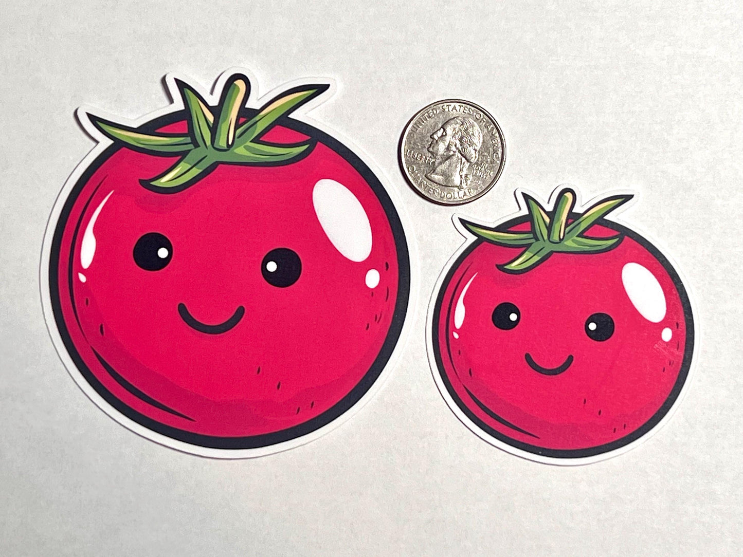 Cute Tomato Sticker | Smiling Tomato | Vegetables | Kawaii Design