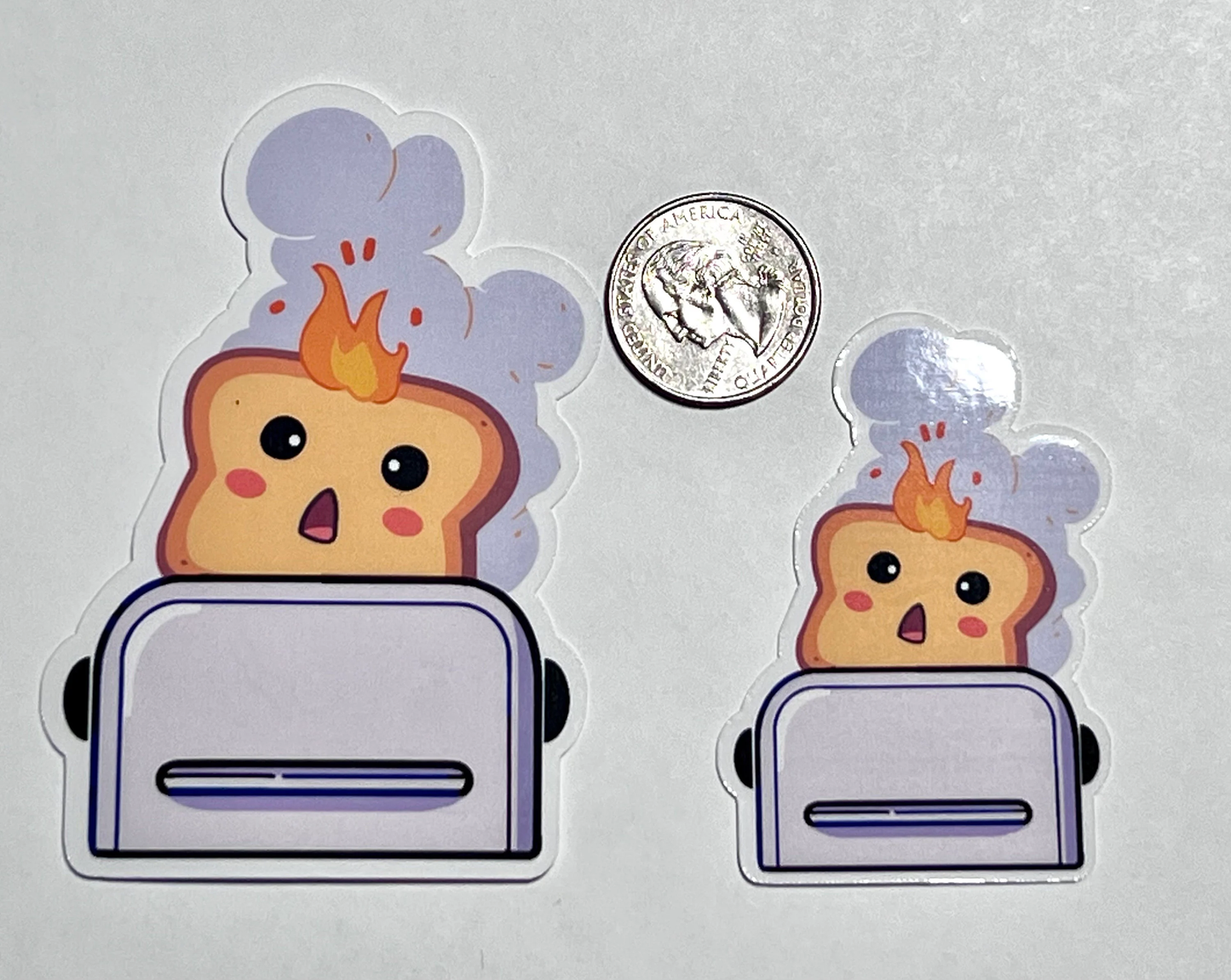 Burnt Toast Sticker | Toaster Fire Vinyl Sticker
