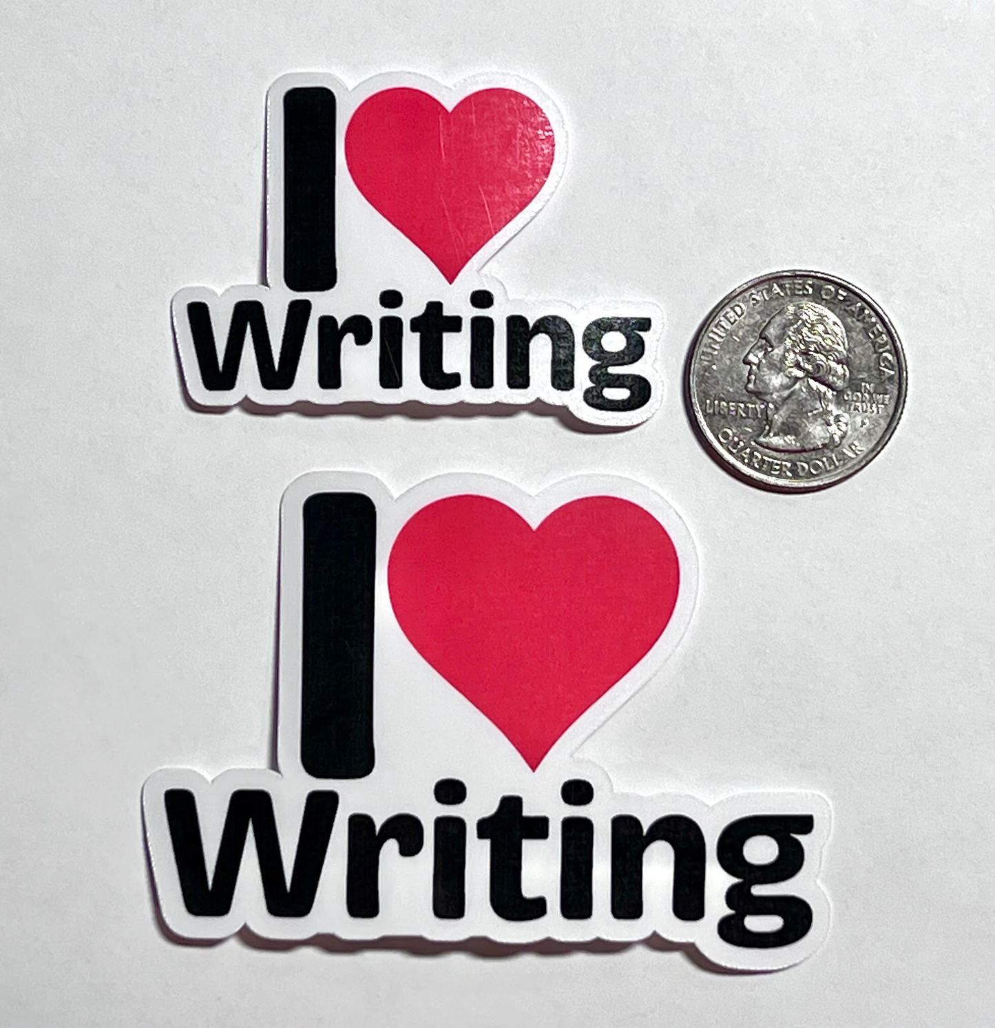I love Writing Sticker | I Heart Writing Vinyl Sticker | Writers Gift | Fiction Writer | English Major