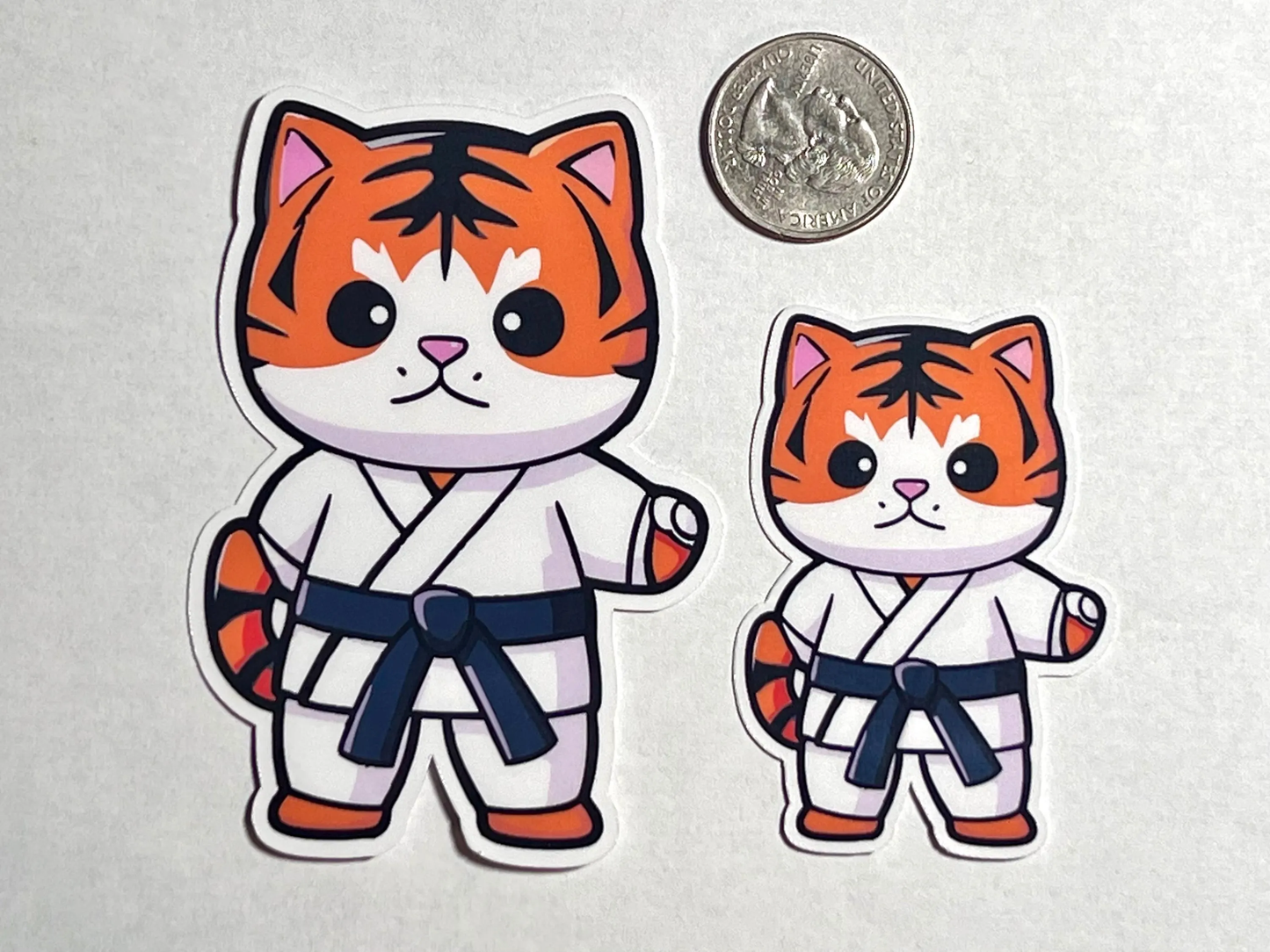 Karate Tiger Sticker | Cute Taekwondo Tiger Sticker | Martial Arts Gift