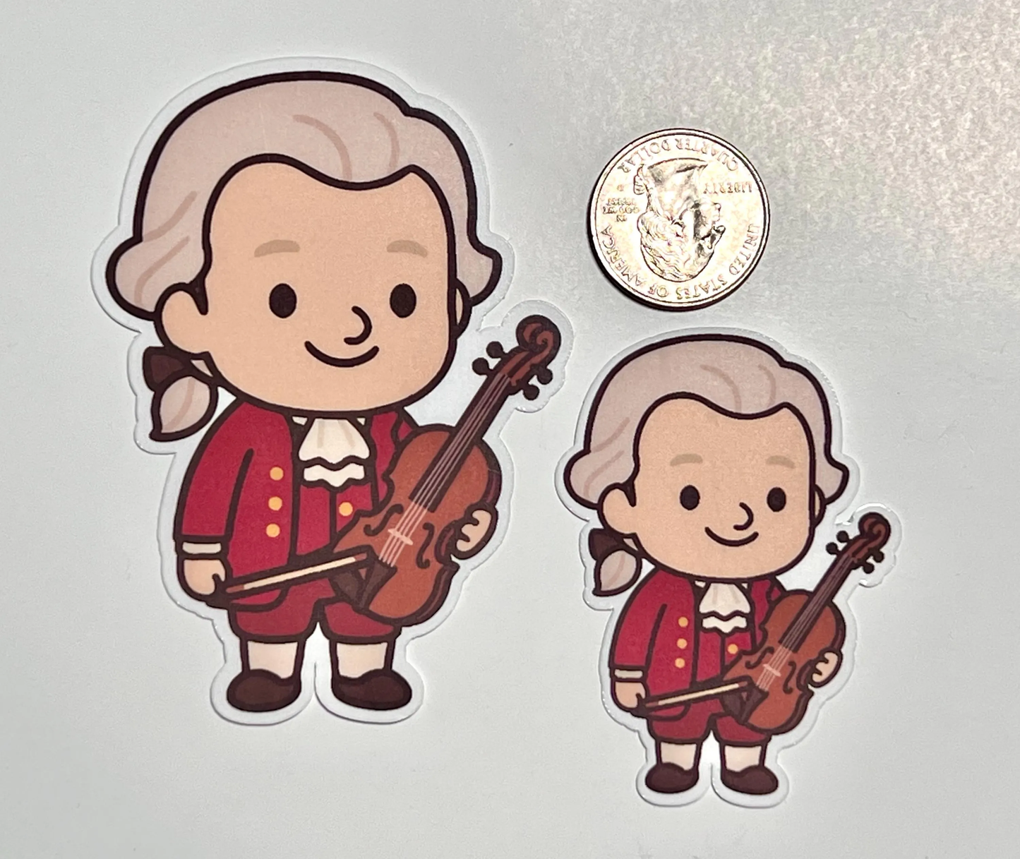 Wolfgang Amadeus Mozart Sticker | Austrian Classical Composer | Kawaii Design