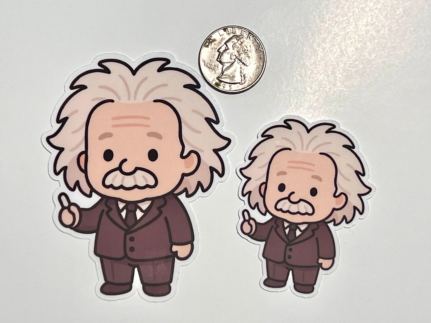 Albert Einstein Sticker | Waterproof Vinyl Sticker | Kawaii Design