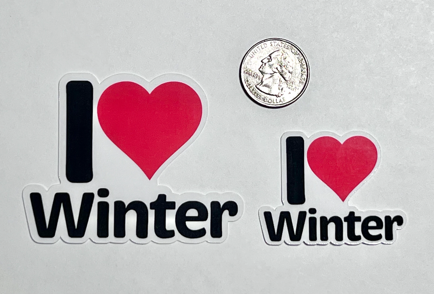 I Love Winter Sticker | I Heart Winter Vinyl Sticker | Winter Time Fun | Seasons Sticker