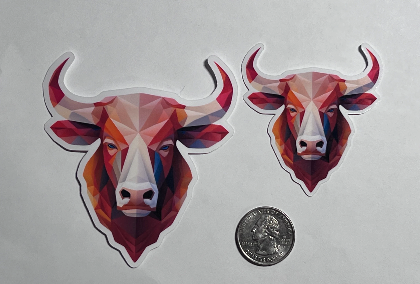 Bull Steer Sticker | Cow Cattle Vinyl Sticker | Stylized Geometric Bull