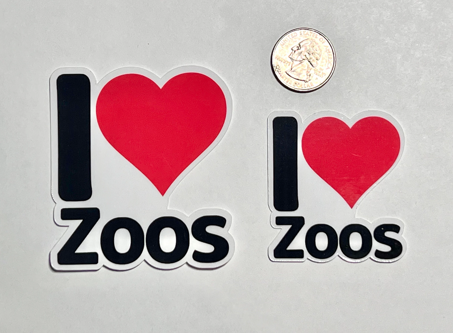 I love Zoos Sticker | I Heart Zoos Vinyl Sticker | Animal Lover Gift | Zoological Society
