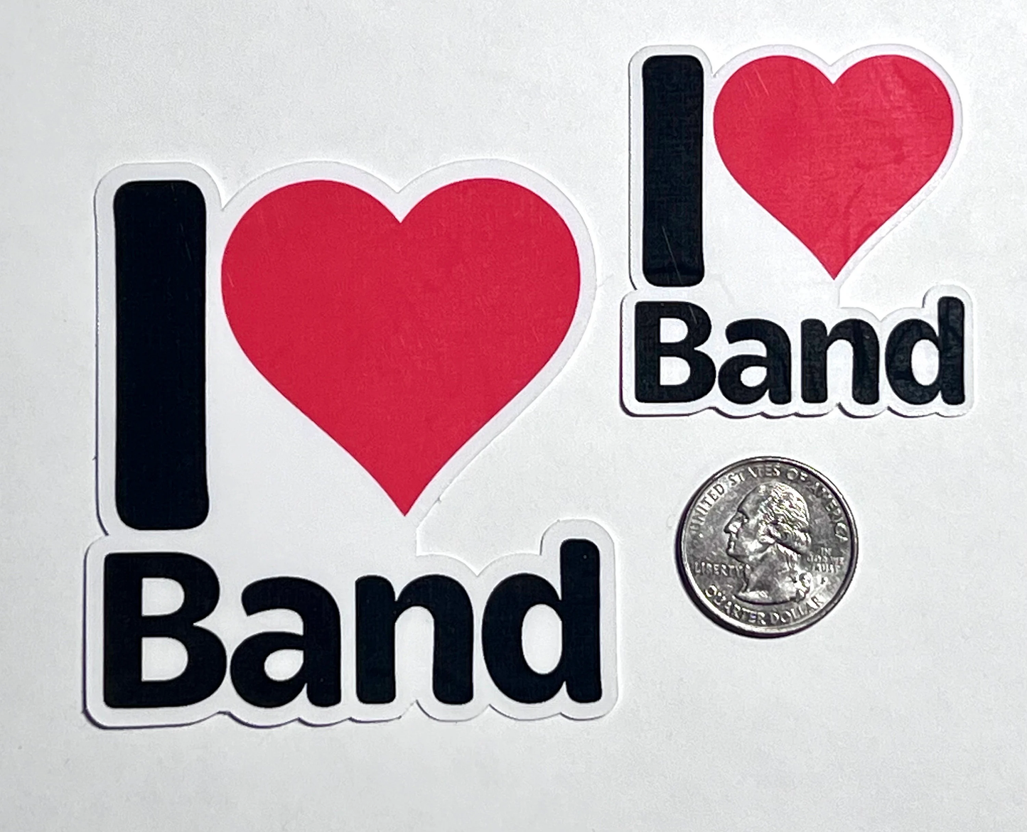 I love Band Sticker | I Heart Band Vinyl Sticker | Marching Band