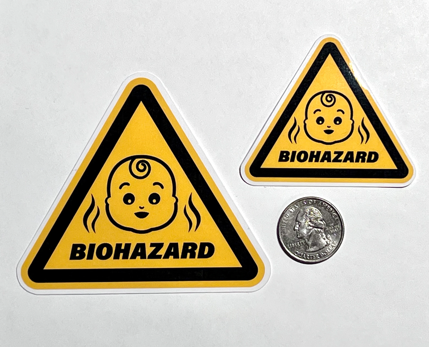 Baby Biohazard Sign Sticker | Baby Poop Warning Sticker
