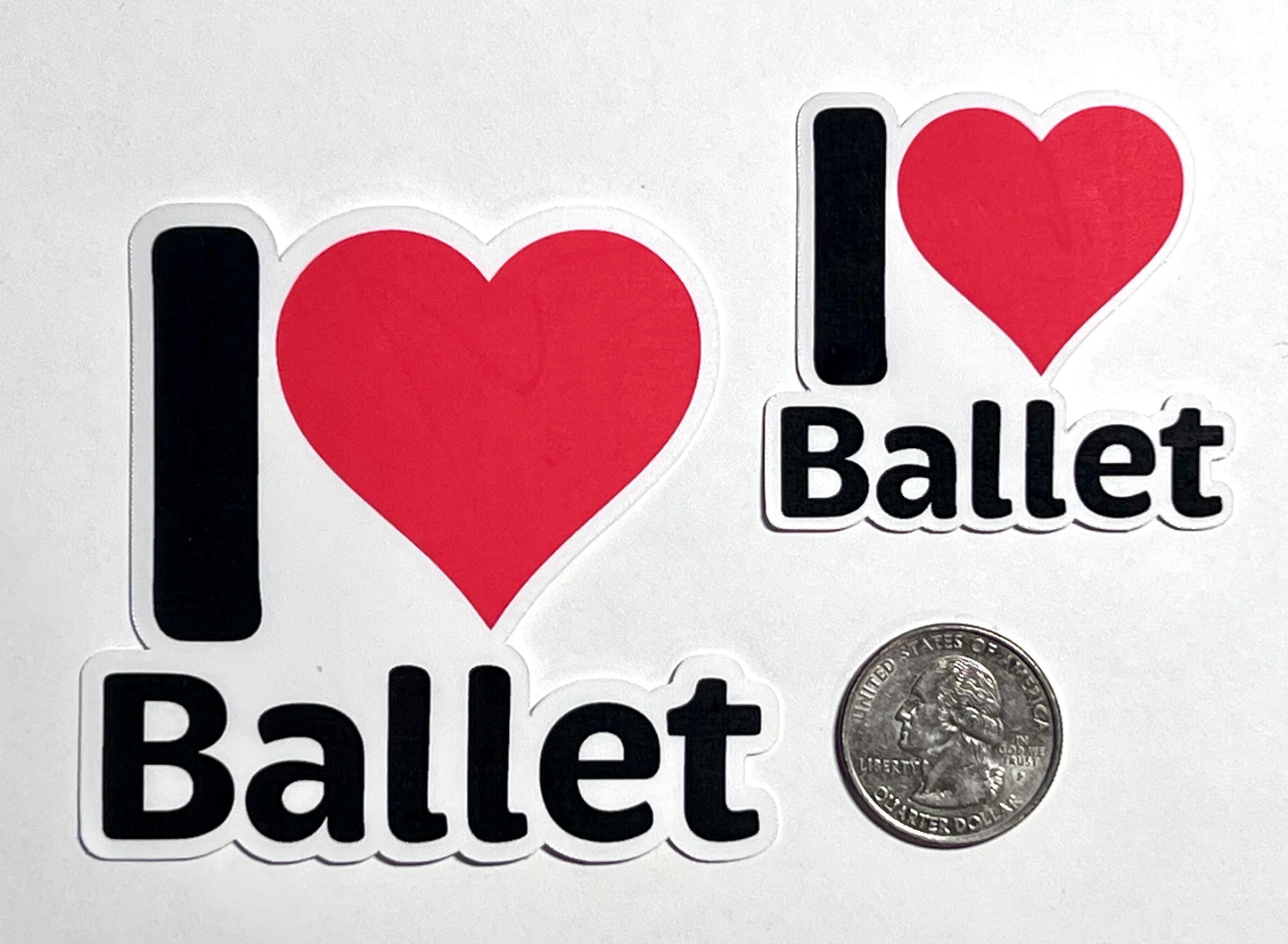 I Love Ballet Sticker | I Heart Ballet Vinyl Sticker | Ballerina Sticker