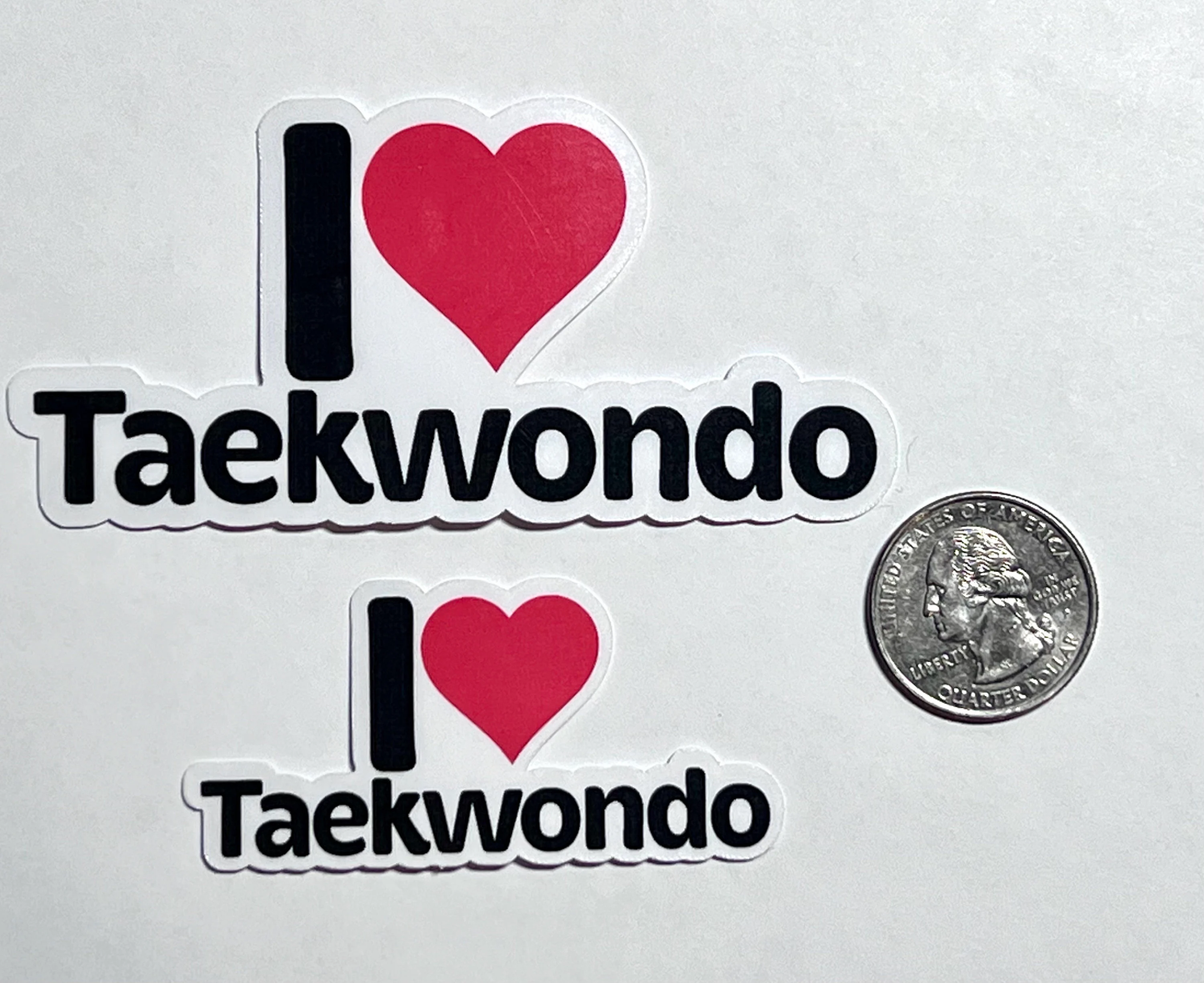 I love Taekwondo Sticker | I Heart Taekwondo Vinyl Sticker | Korean Martial Arts
